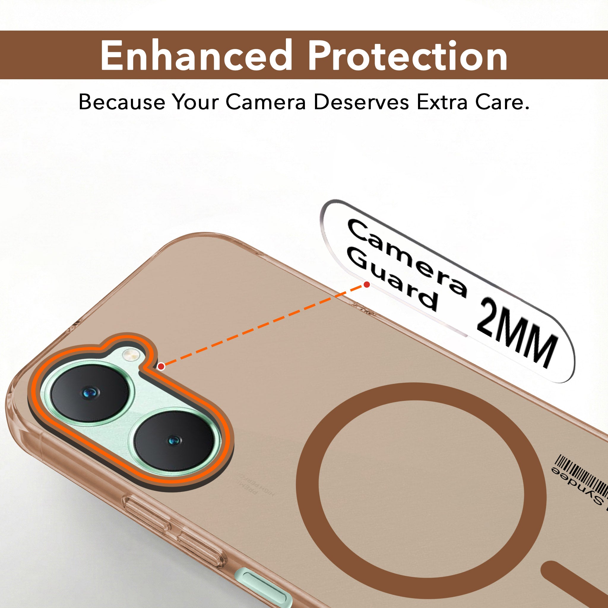 For Vivo Y18 | Y18e | Y03 | Y18i | Y18t Back Cover Case (Soft Touch | Camera Bump Protection | MagSafe Compatible | Matte Finish)