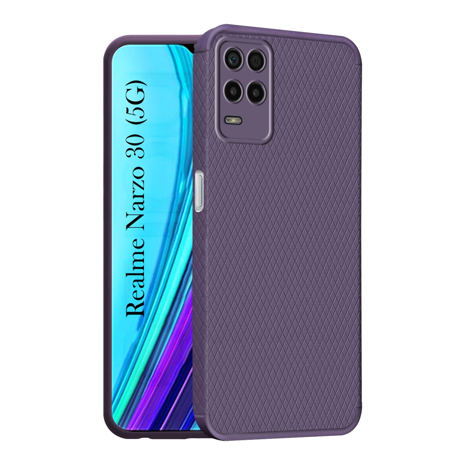 For Realme Narzo 30 5G Back Cover Case (Liquid Silicone | Side Grip | Camera Protection)