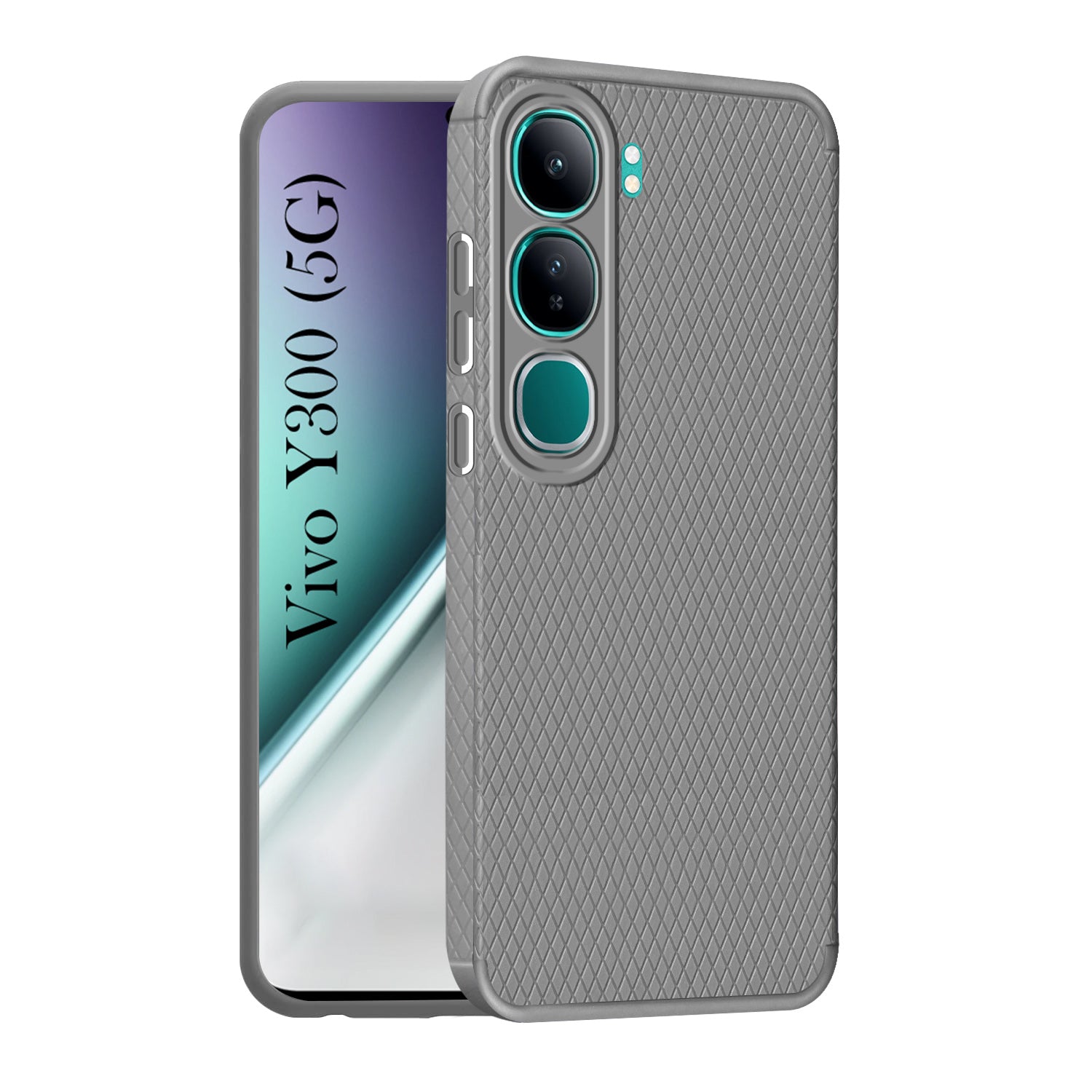 For Vivo Y300 Back Cover Case (Liquid Silicone | Side Grip | Camera Protection)