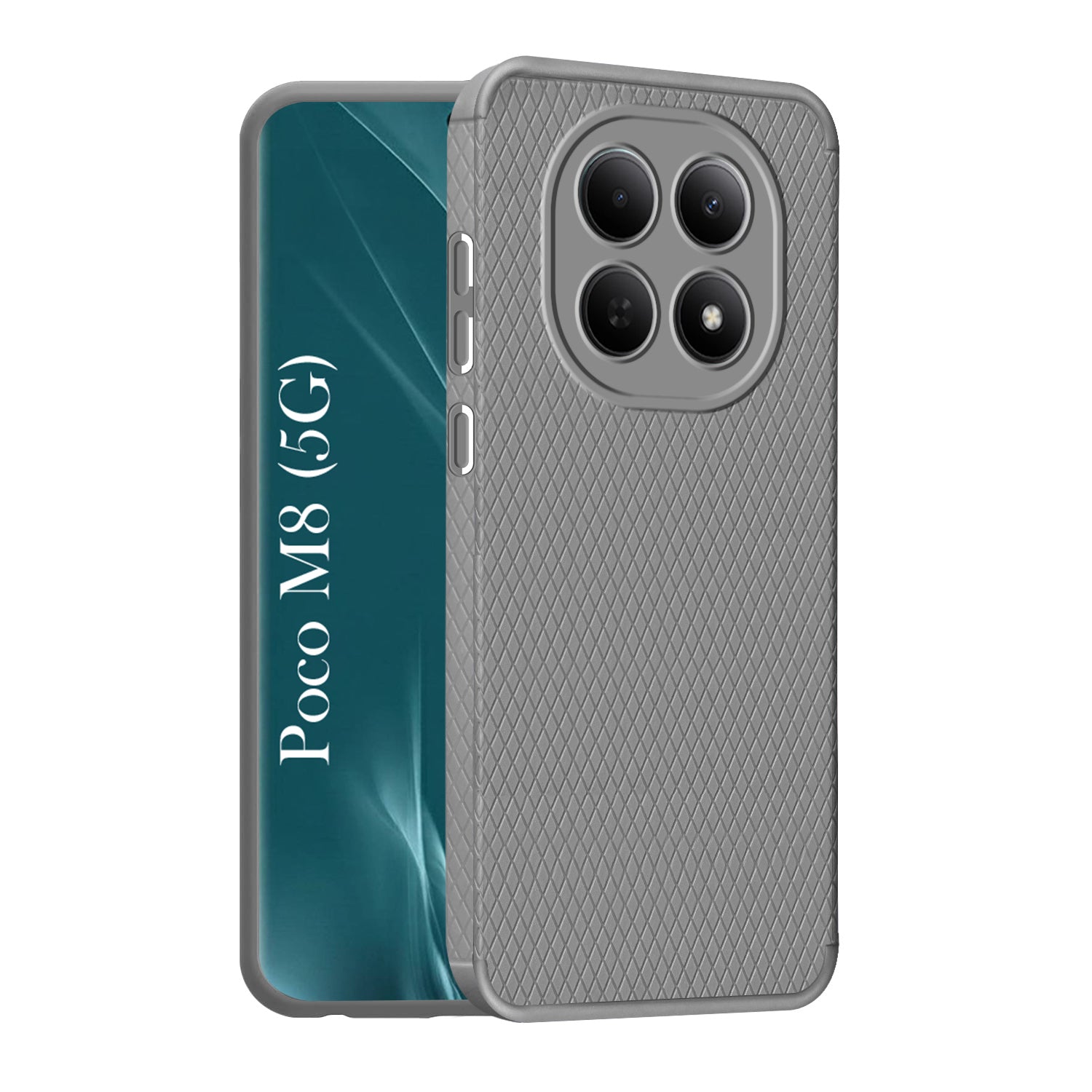 For Poco M8 5G Back Cover Case Liquid Silicone (Camera Protection | Side Grip Texture | Soft and Flexible)