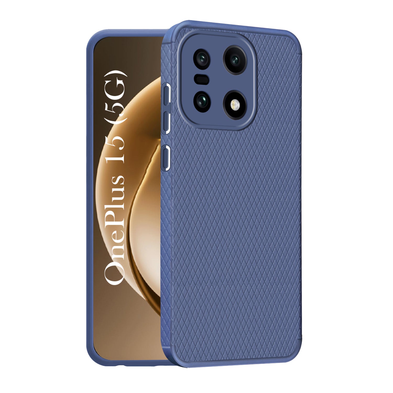 For OnePlus 15 5G Liquid Silicone Back Cover Case (Camera Protection | Side Grip Texture | Soft and Flexible)