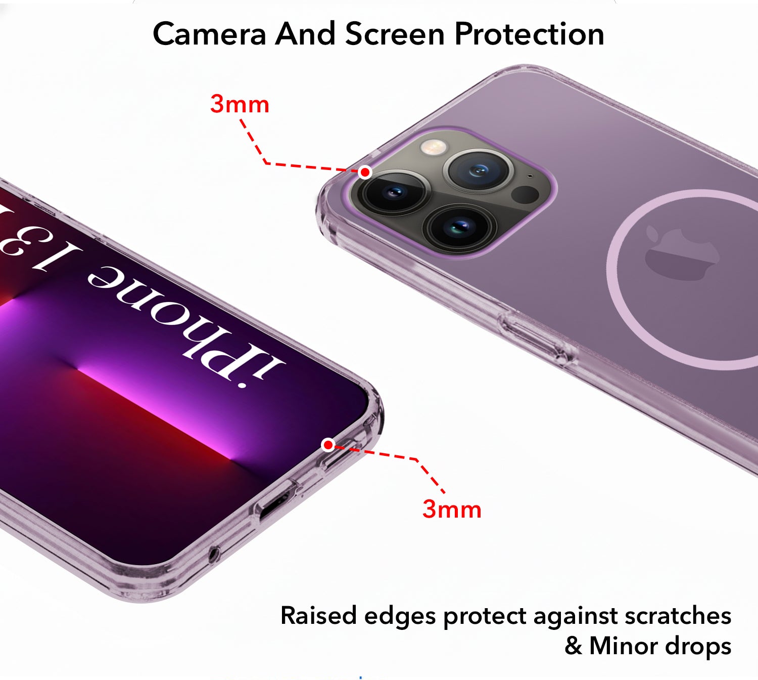 For Apple iPhone 13 Pro Back Cover Case Silicone (Slim Paper Thin | Camera Protection Bump | Minimalist Professional | Soft Flexible)