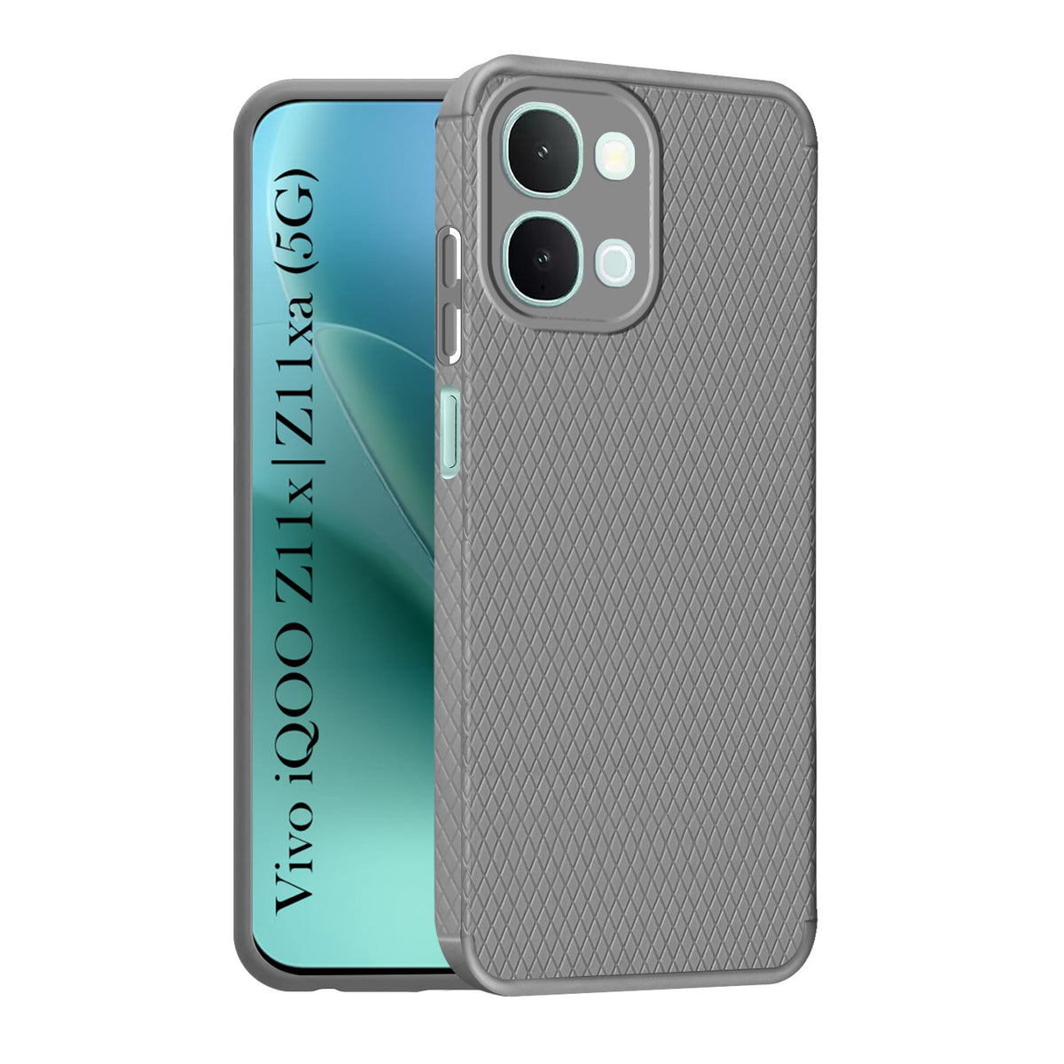 For iQOO Z11x | iQOO Z11xa Back Cover Case Liquid Silicone (Camera Protection | Side Grip Texture | Soft and Flexible)