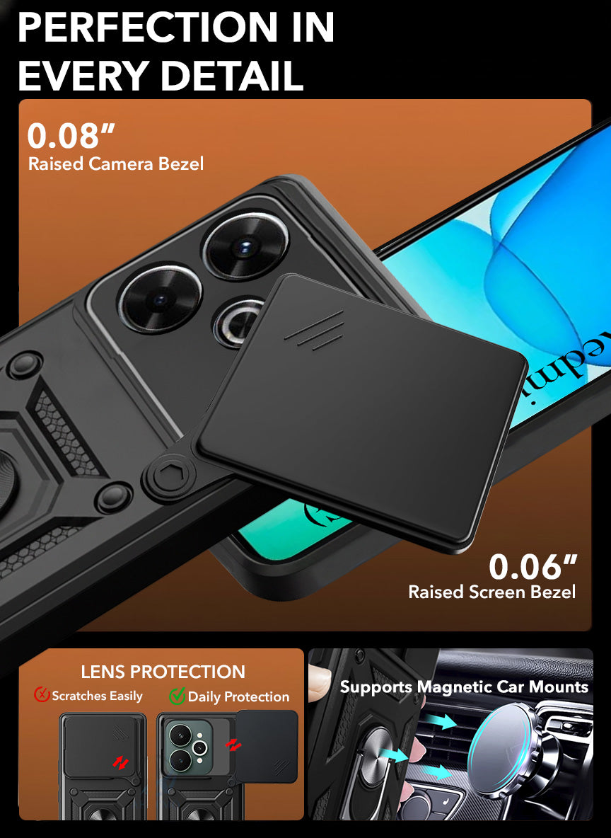 For Xiaomi Mi Redmi 13 4G | 5G Back Cover Case (Hybrid Dual Armor Polycarbonate)