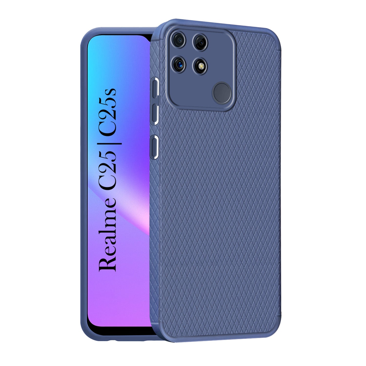 For Realme C25 | C25s Back Cover Case Liquid Silicone (Camera Protection | Side Grip Texture | Soft and Flexible)