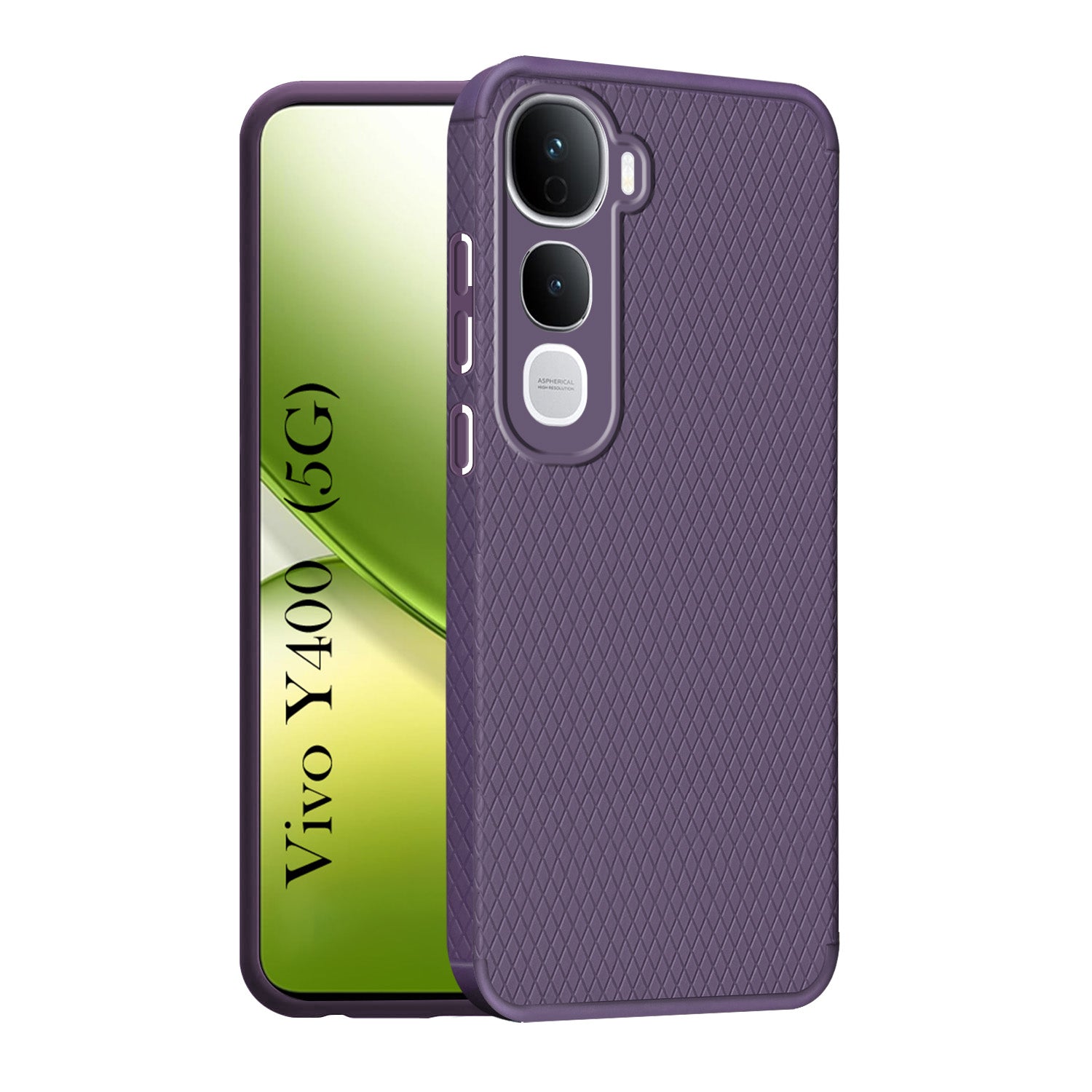 For Vivo Y400 Back Cover Case (Camera Protection | Side Grip Texture | Soft and Flexible)