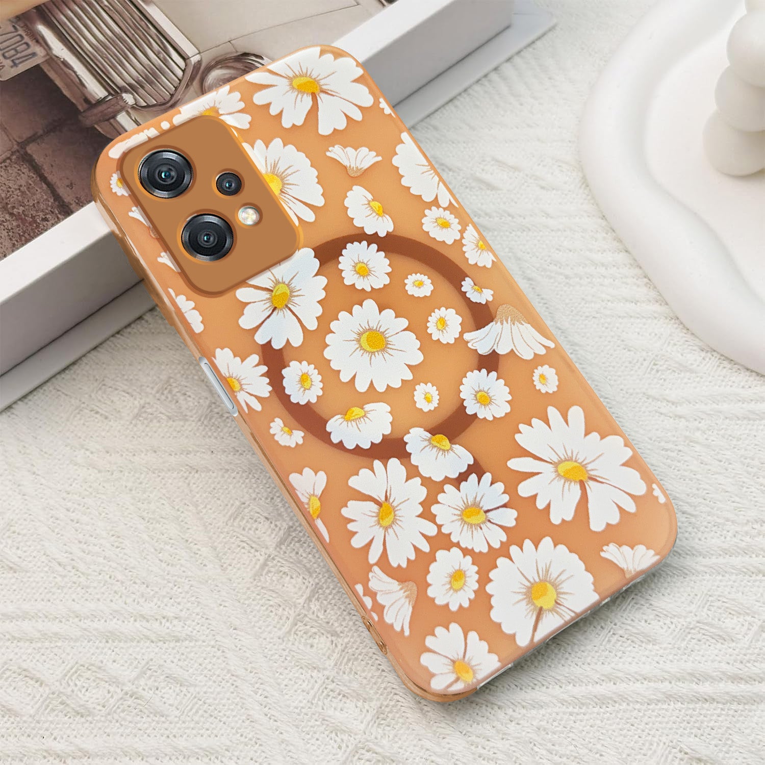 For OnePlus Nord CE 2 Lite Back Cover Case (Cute Floral Design | Flower Print for Girls | MagSafe Compatible Wireless Charging)