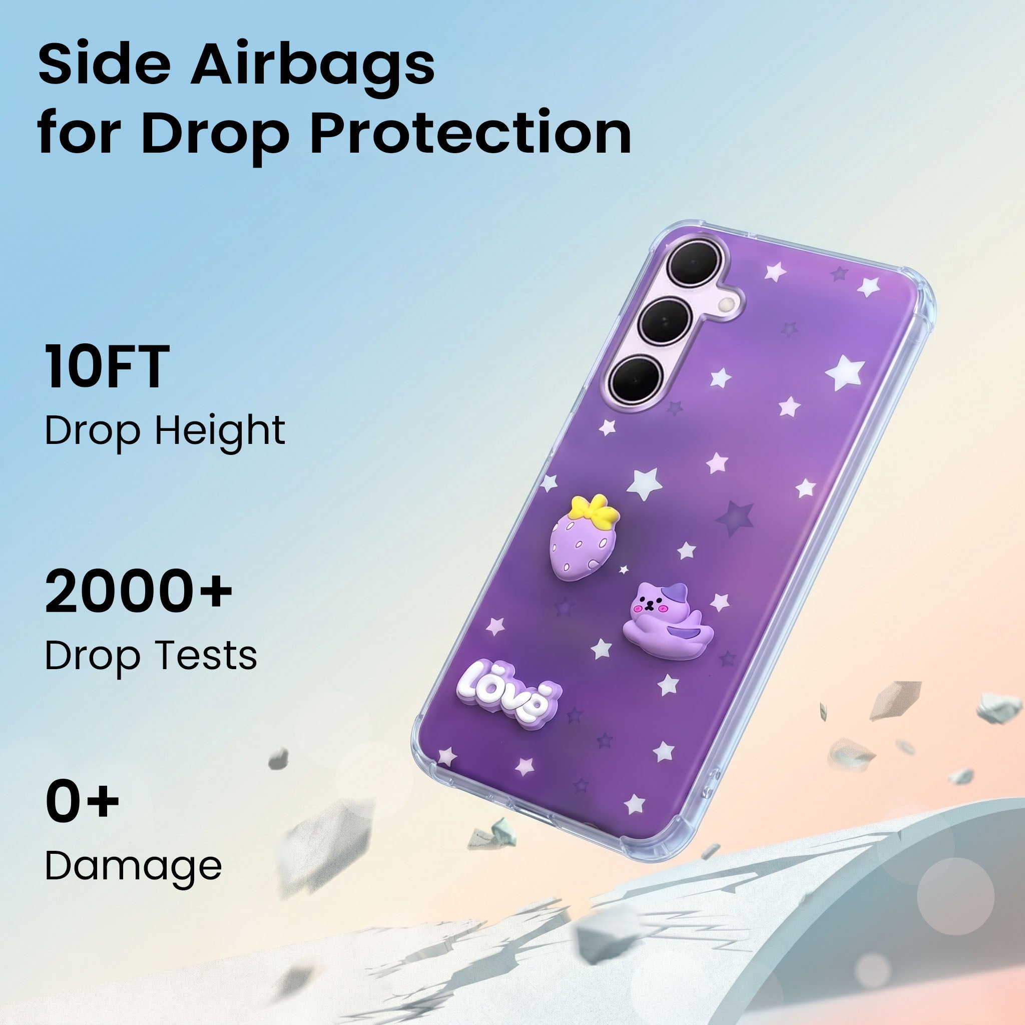 For Samsung Galaxy A35 5G Back Cover Case (3D Cute Cartoons | Hard Back Side Soft | Matte Premium Finish | HD Printing)