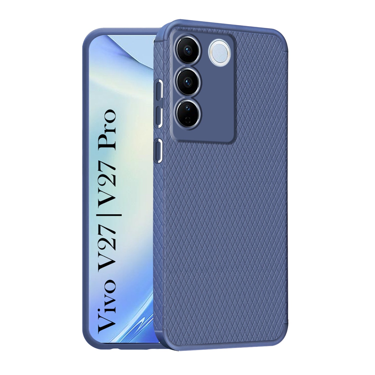 For Vivo V27 | Vivo V27 Pro Back Cover Case (Liquid Silicone | Side Grip | Camera Protection)