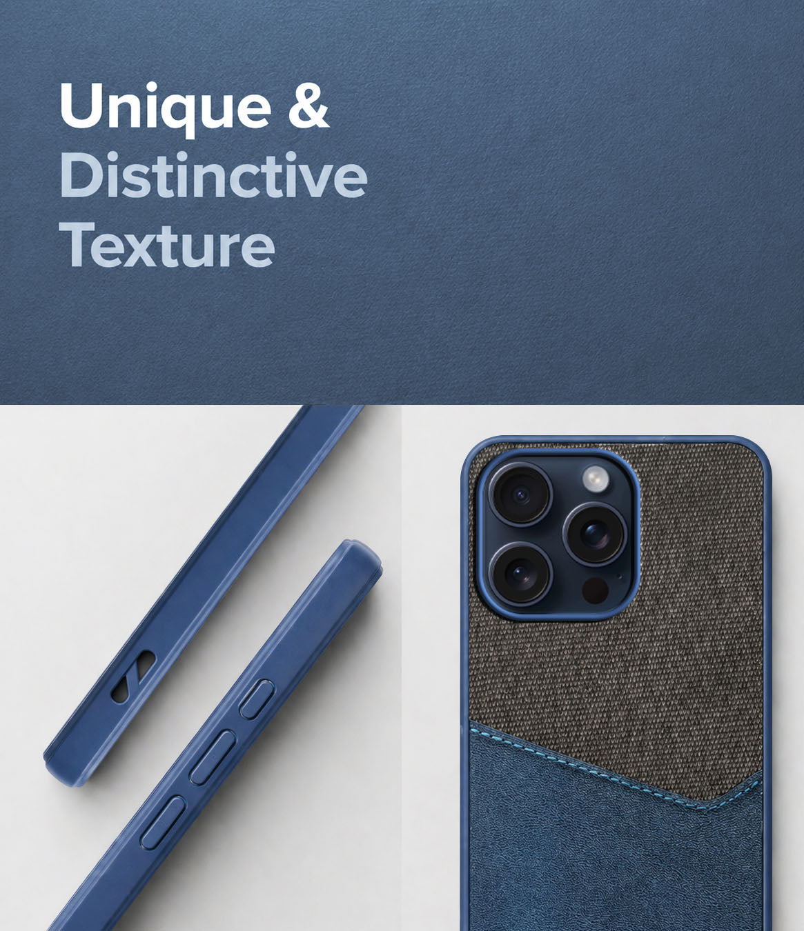 For Apple iPhone 15 Pro Max Back Cover Case (Dual PU Leather Stitch | Professional Minimalist | Soft and Flexible)