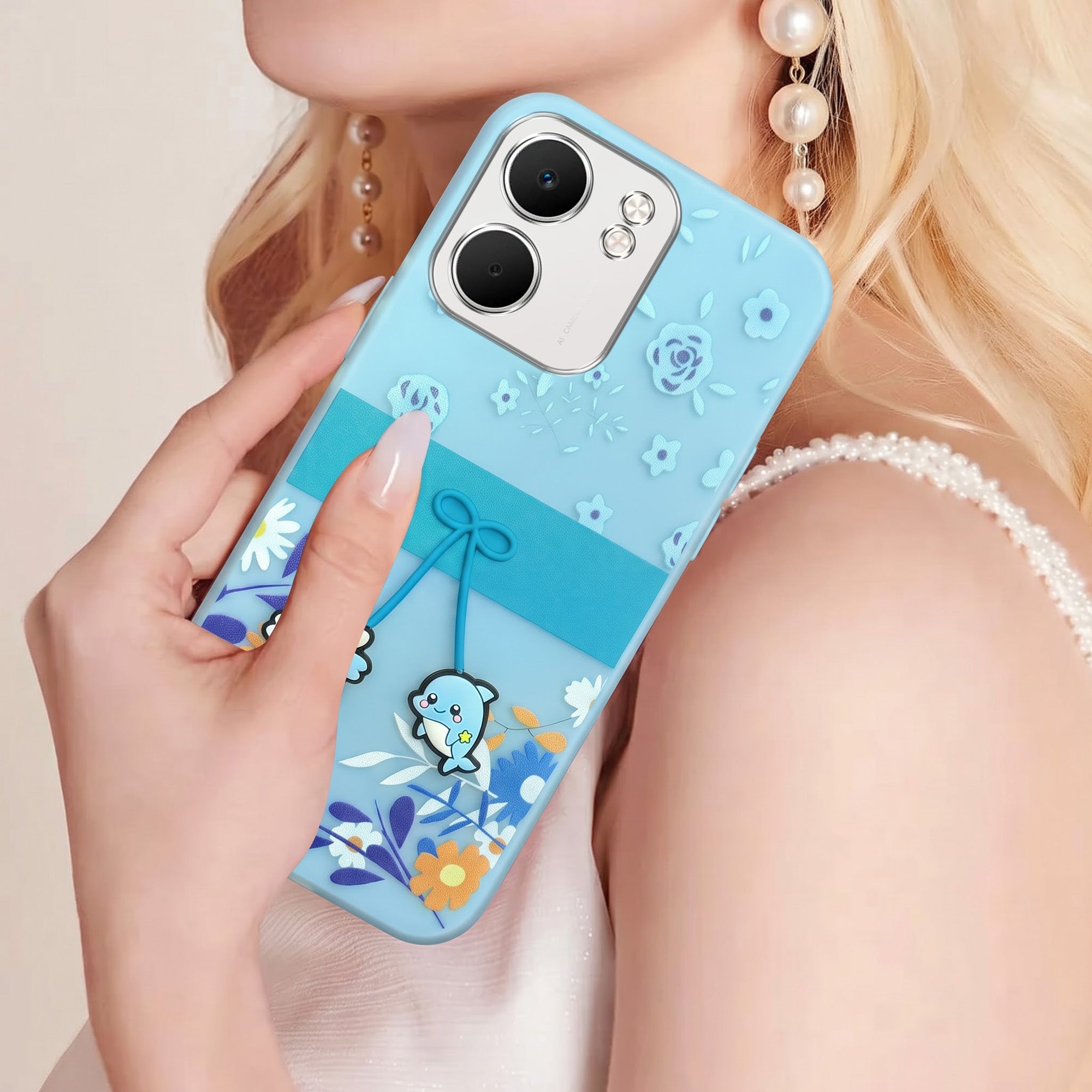 For Oppo A5X Back Cover Case (3D Cute Cartoons | Hard Back Side Soft | Matte Premium Finish | HD Printing) (Copy)