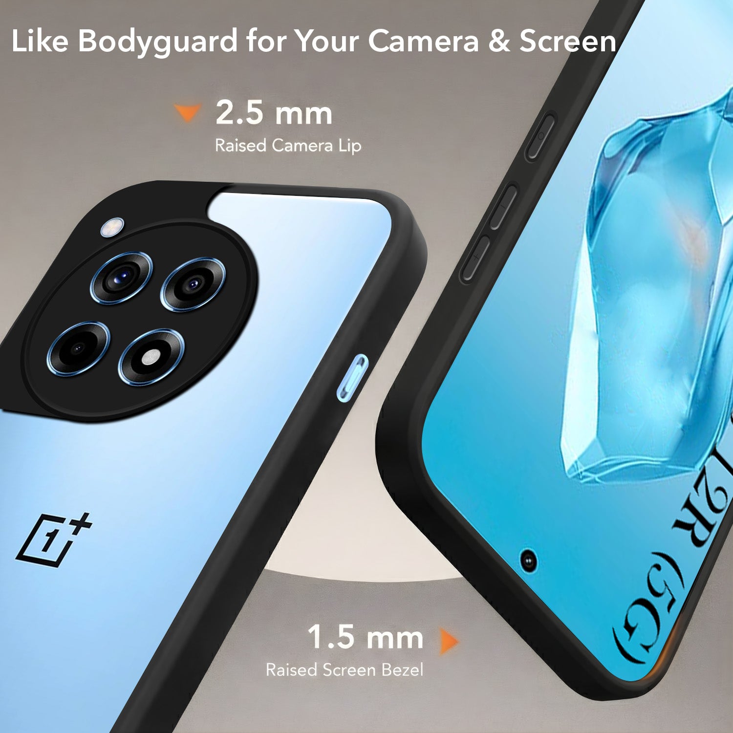 For OnePlus 12R 5G Back Cover Case (Built-in Stand | Lifetime Anti Yellow | Kickstand Shockproof | Camera Protection | MagSafe Compatible)