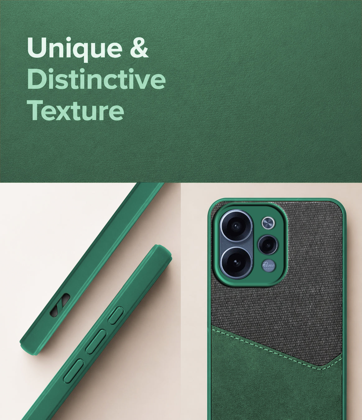 For Oppo Reno 15c Back Cover Case (Dual PU Leather Stitch | Professional Minimalist | Soft and Flexible)