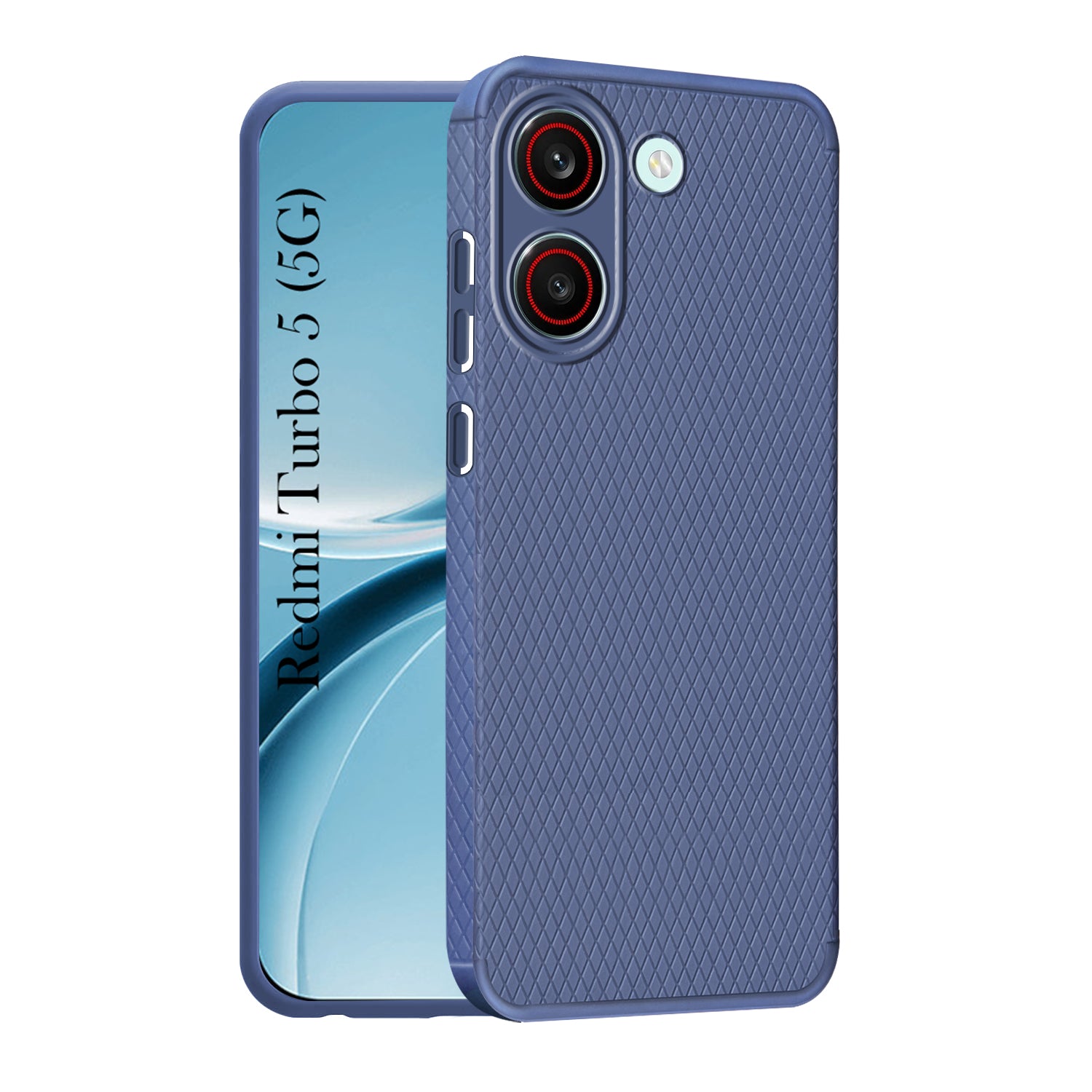 For Redmi Turbo 5 Back Cover Case Liquid Silicone (Camera Protection | Side Grip Texture | Soft and Flexible)