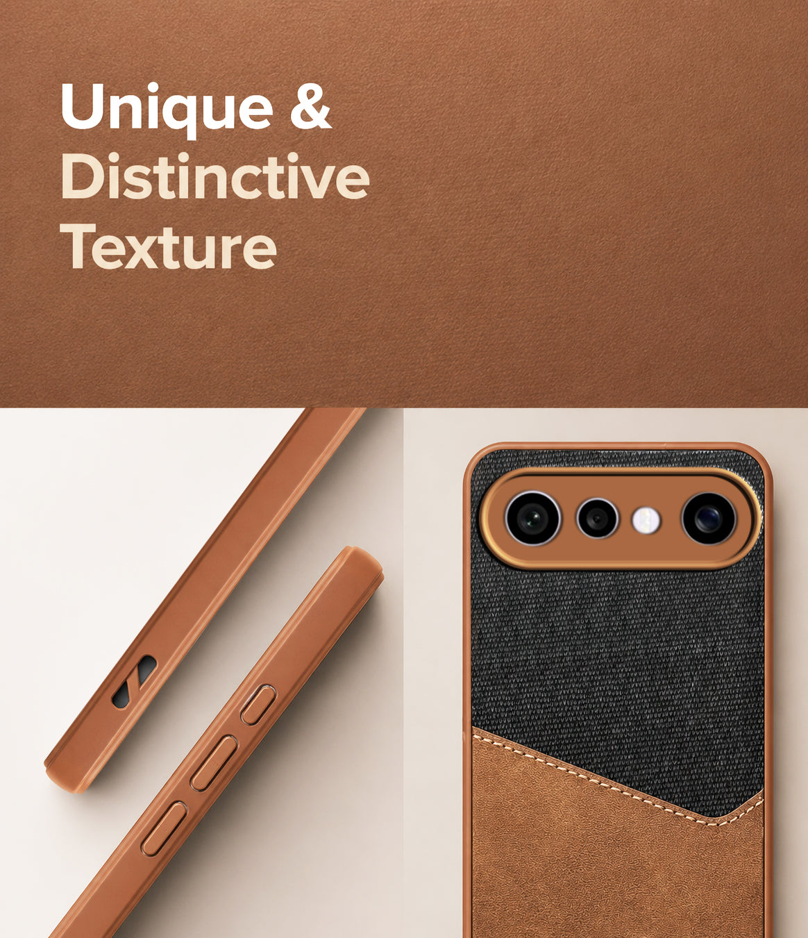 For Vivo X300 FE Back Cover Case (Dual PU Leather Stitch | Professional Minimalist | Soft and Flexible)