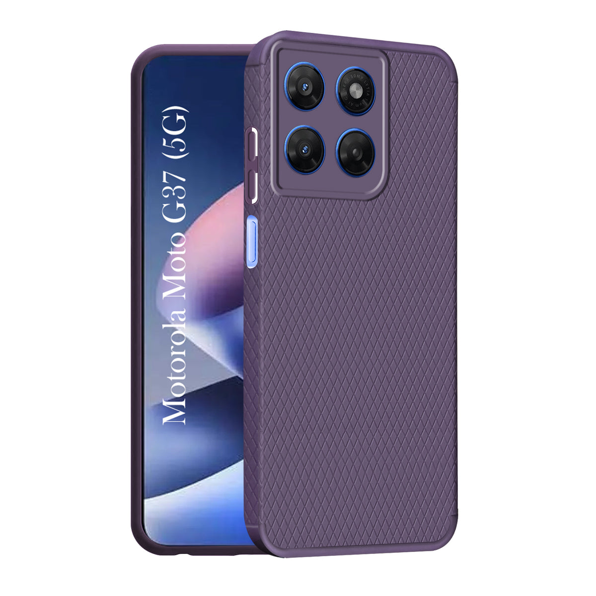 For Motorola Moto G37 Back Cover Case Liquid Silicone (Camera Protection | Side Grip Texture | Soft and Flexible)