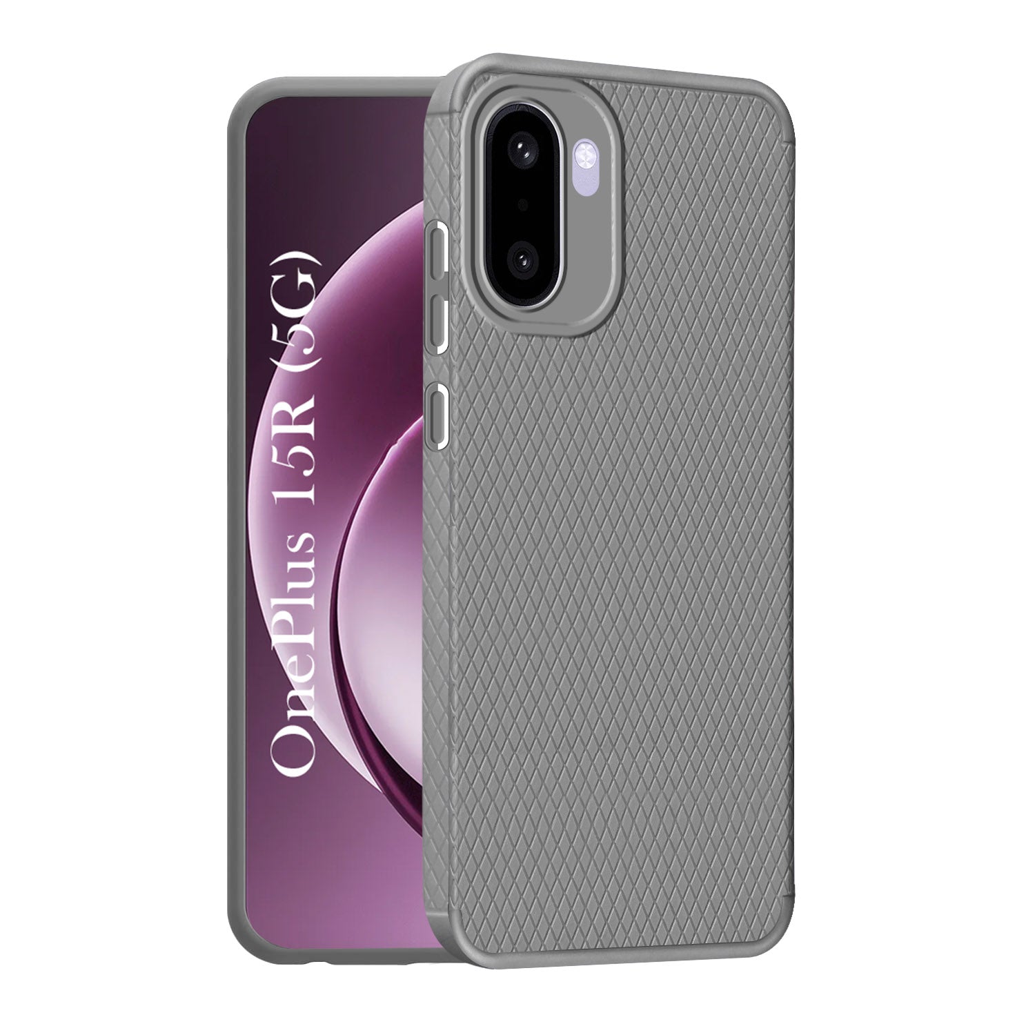 For OnePlus 15R Back Cover Case Liquid Silicone (Camera Protection | Side Grip Texture | Soft and Flexible)