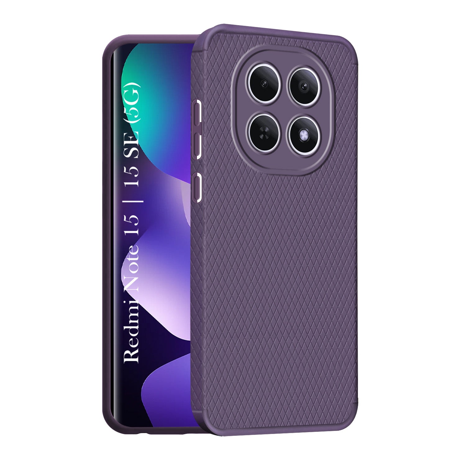 For Redmi note 15 | Redmi note 15 SE (5G) Back Cover Case Liquid Silicone (Camera Protection | Side Grip Texture | Soft and Flexible)
