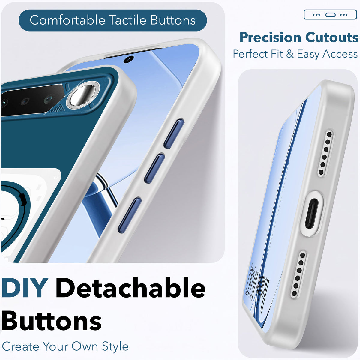 For Realme 16 Metallic Back Cover Case (Metallic Camera Protection & Buttons | Translucent Milky Shade | Hard Polycarbonate)