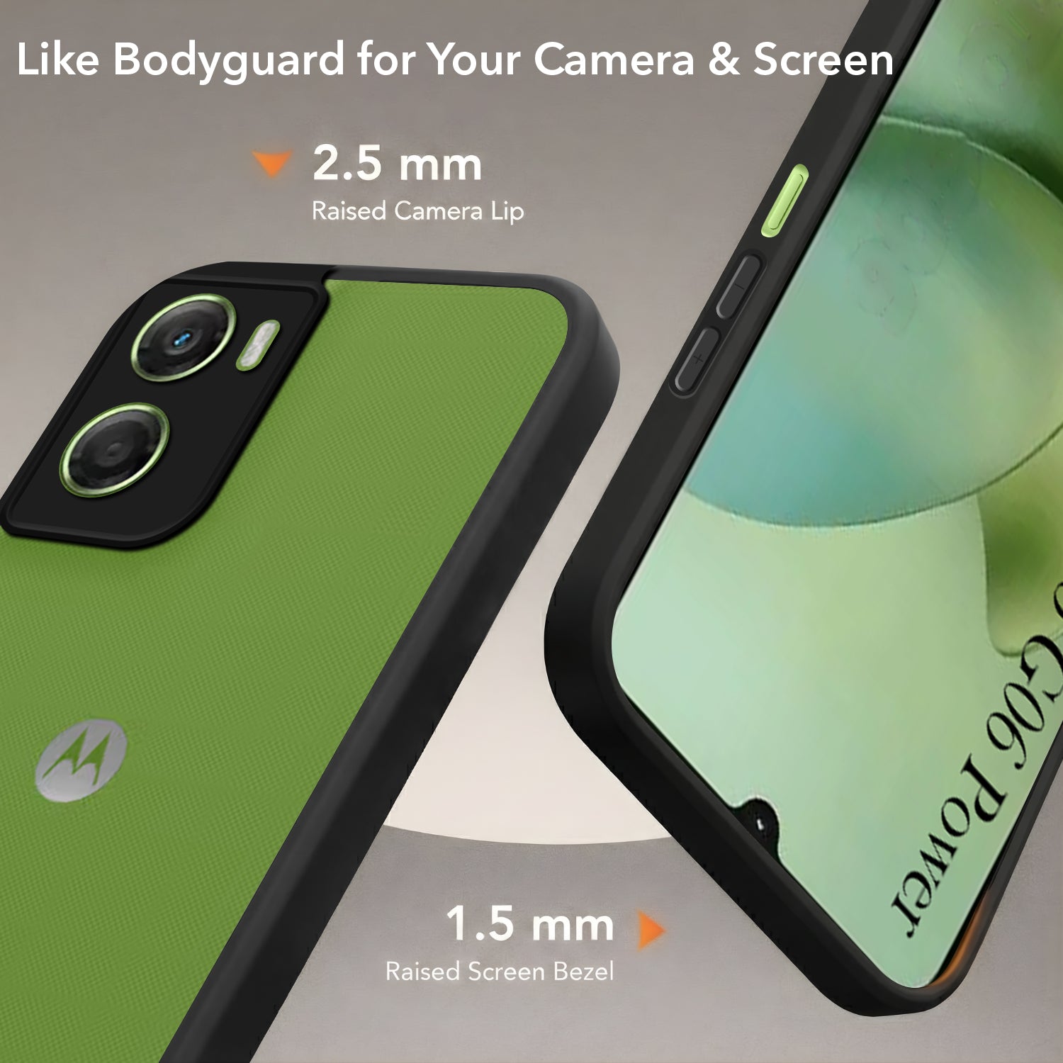 For Motorola Moto G06 Power Back Cover Case (Built-in Stand | Lifetime Anti Yellow | Kickstand Shockproof | Camera Protection | MagSafe Compatible)