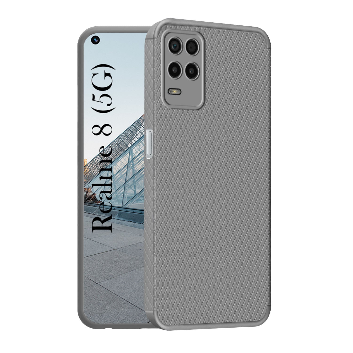 For Realme 8 5G Back Cover Case (Liquid Silicone | Side Grip | Camera Protection)