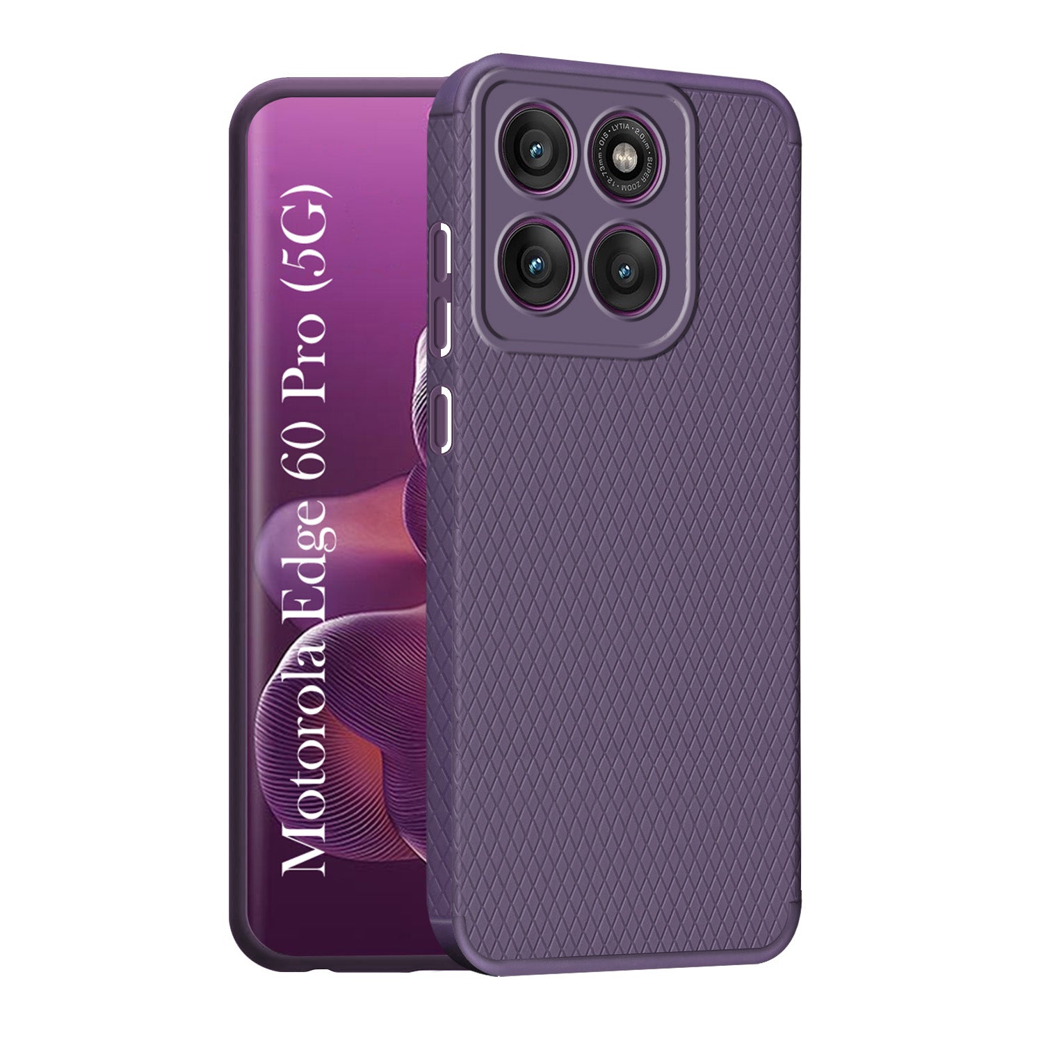 For Motorola Moto Edge 60 Pro Back Cover Case (Liquid Silicone | Side Grip | Camera Protection)