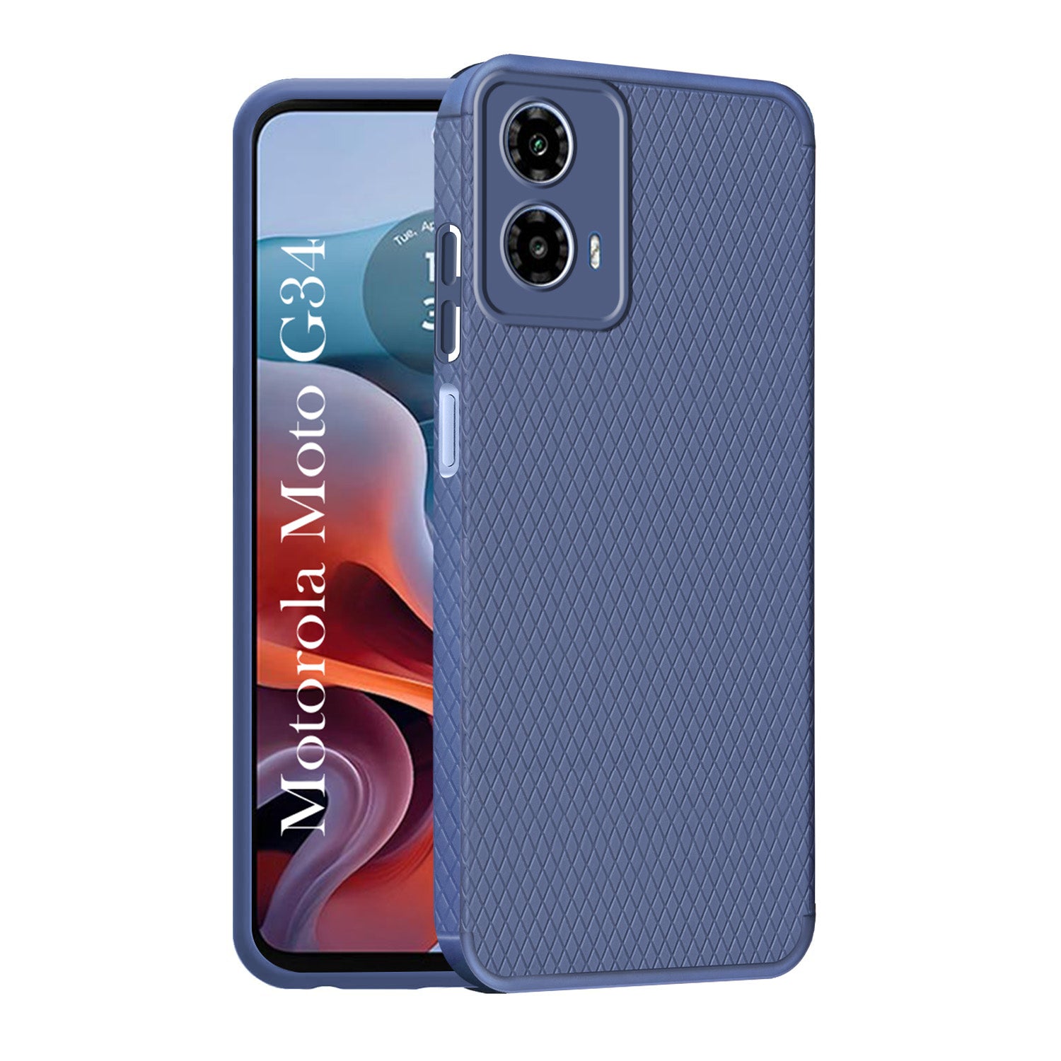 For Motorola Moto G34 5G Back Cover Case (Liquid Silicone | Side Grip | Camera Protection)