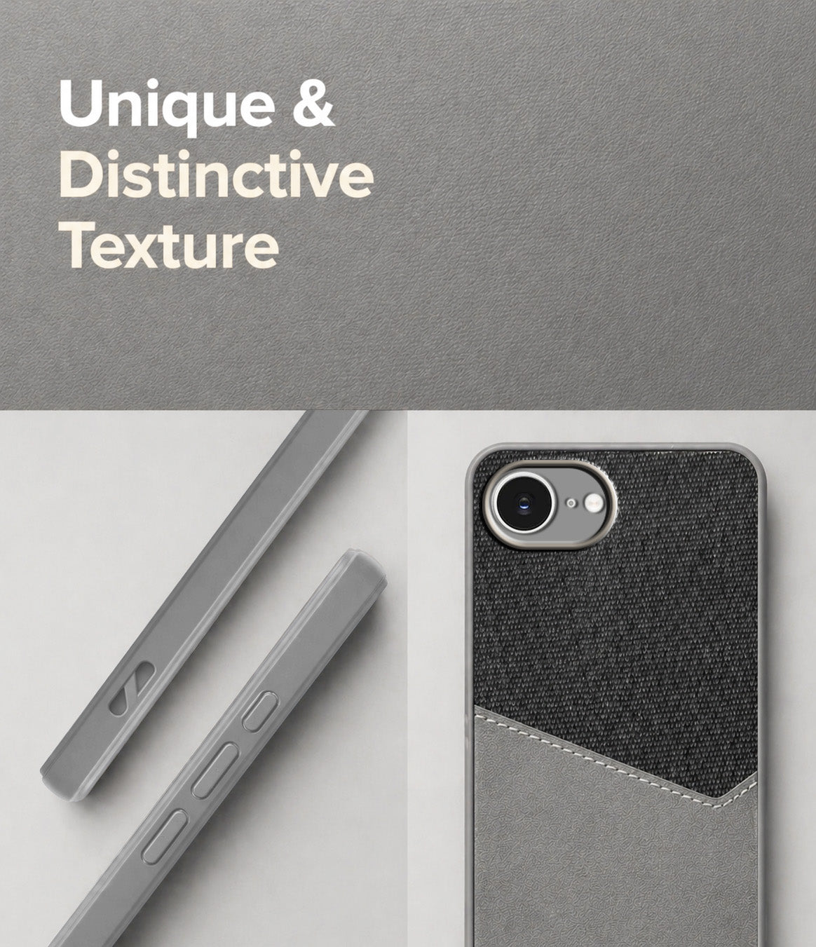 For iPhone 16e | iPhone 17e Back Cover Case  (Dual PU Leather Stitch | Professional Minimalist | Soft and Flexible)