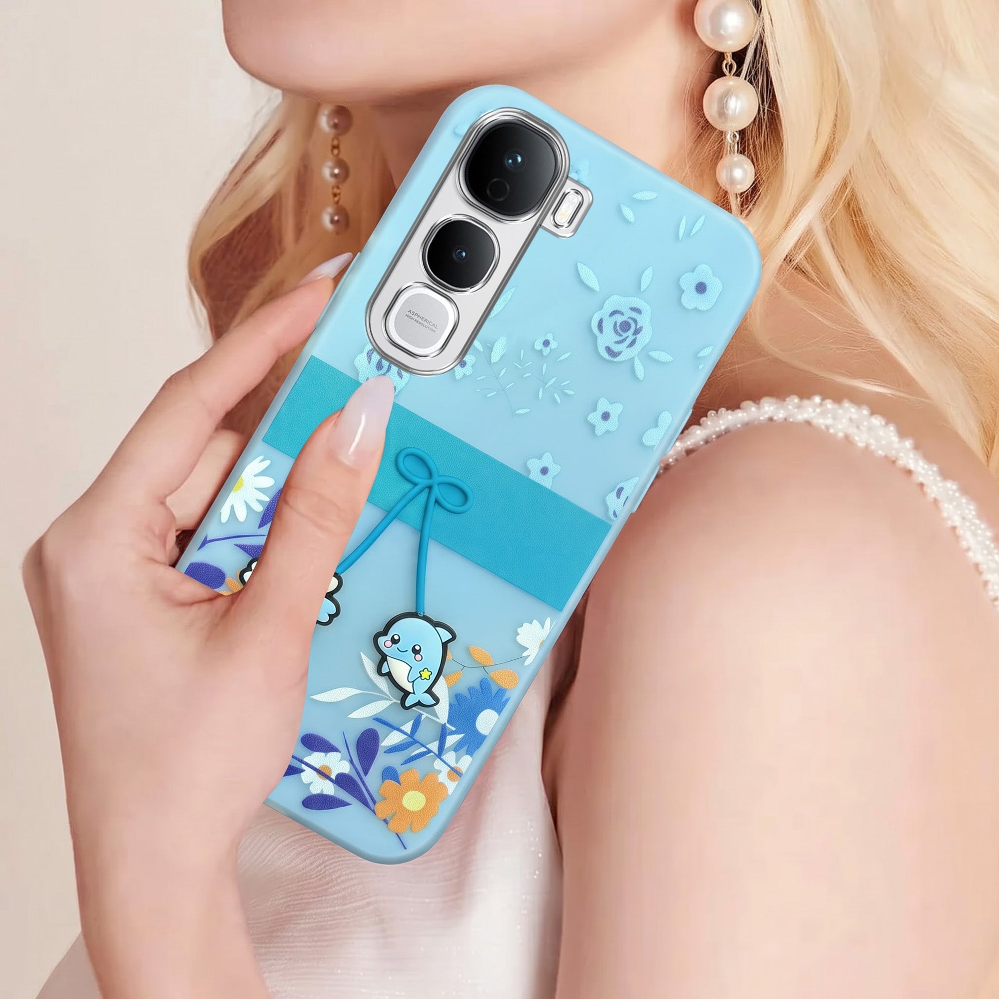 For Vivo Y400 Pro Back Cover Case (3D Cute Cartoons | Hard Back Side Soft | Matte Premium Finish | HD Printing)