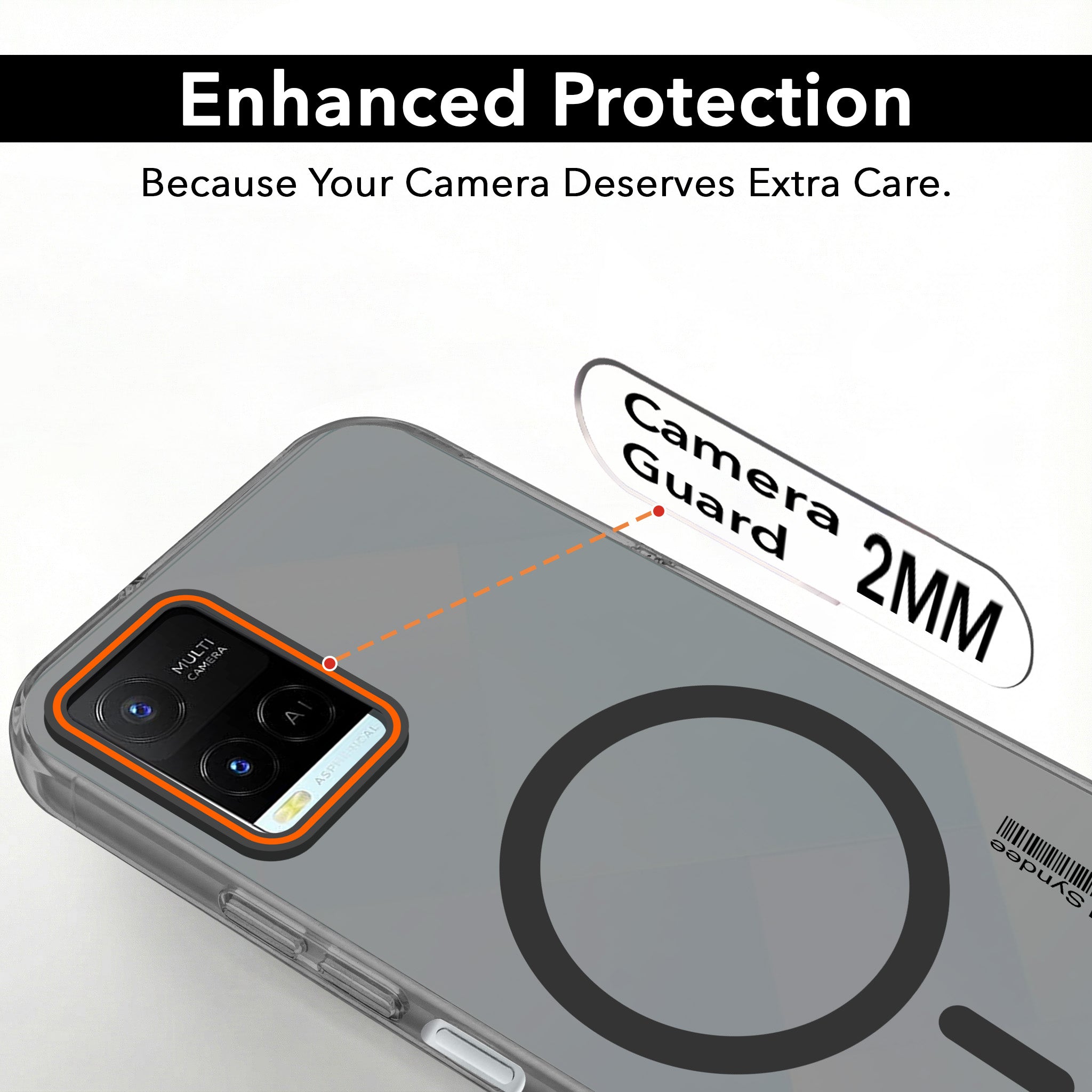 For Vivo Y21 2021 Back Cover Case (Soft Touch | Camera Bump Protection | MagSafe Compatible | Matte Finish)