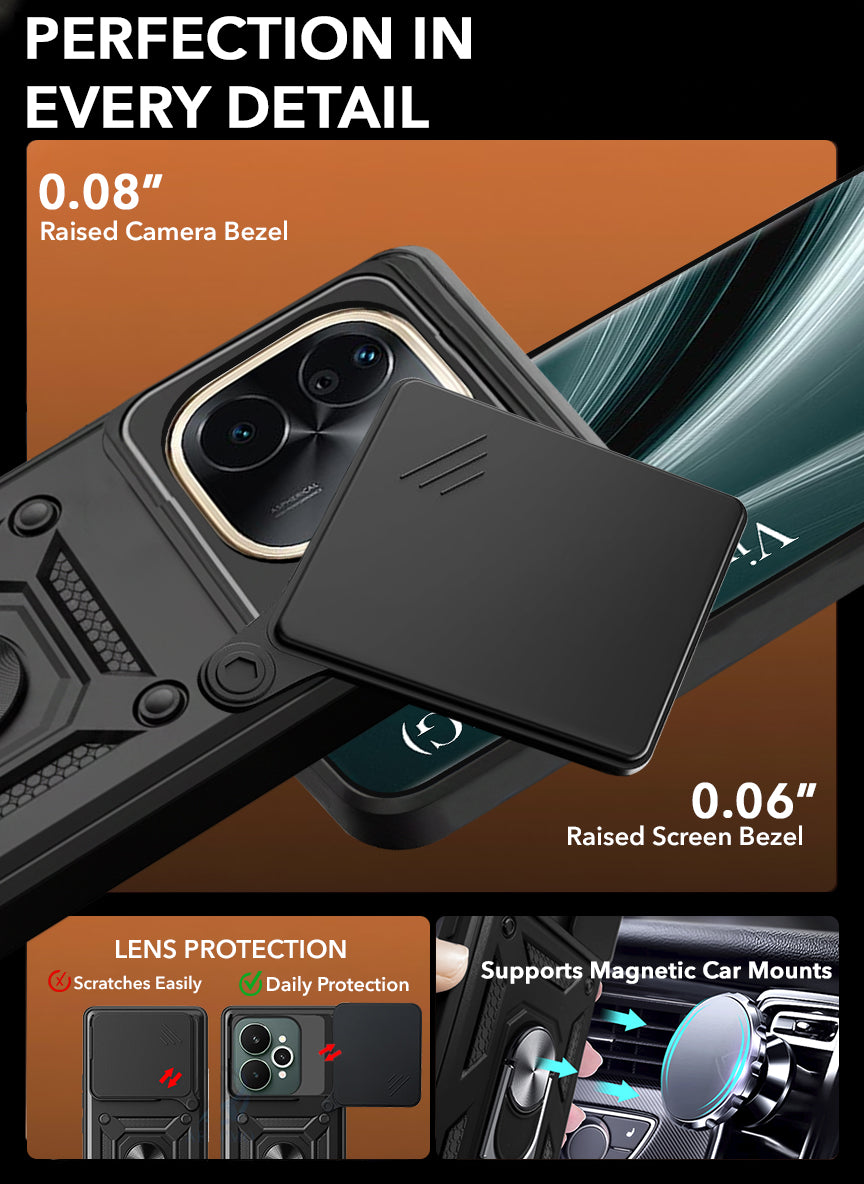 For Vivo T3 Pro Back Cover Case (Hybrid Dual Armor Polycarbonate)