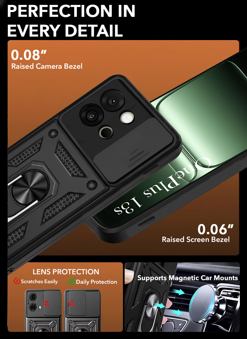 For OnePlus 13S Back Cover Case (Hybrid Dual Armor Polycarbonate)