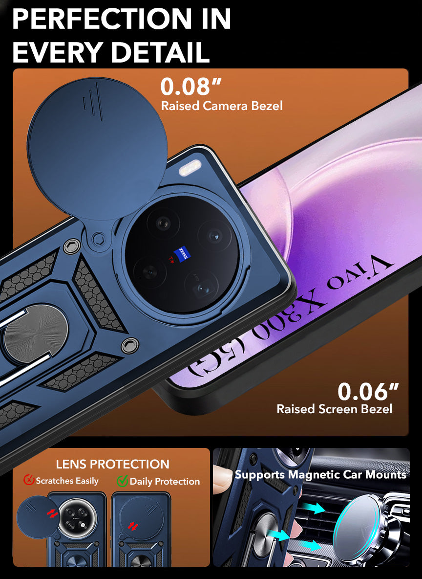 TIANYUE Custodia per vivo X300, Cover Rigida per PC Ultrasottile con Copriobiettivo per Fotocamera, Custodia con Supporto per vivo X300-Nero TIANYUE Custodia per vivo X300, Cover Rigida per PC Ultrasottile con Copriobiettivo per Fotocamera, Custodia con Supporto per vivo X300-Nero