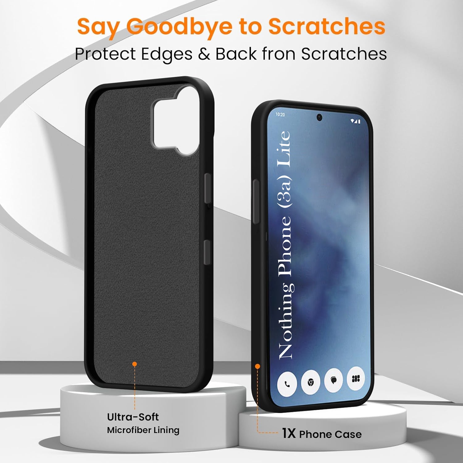 For Nothing Phone 3A Lite Rubberised (Textured Grip Design | Micro-Fiber Cloth Inside | Slim and Light Weight | Soft Touch and Feel)