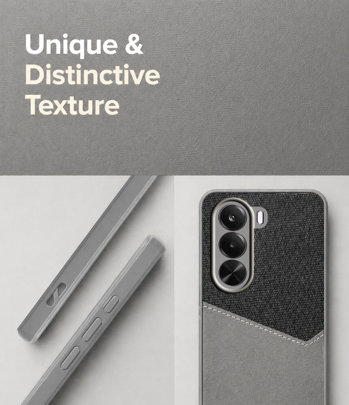 For Realme P4x Back Cover Case (Dual PU Leather Stitch | Professional Minimalist | Soft and Flexible)