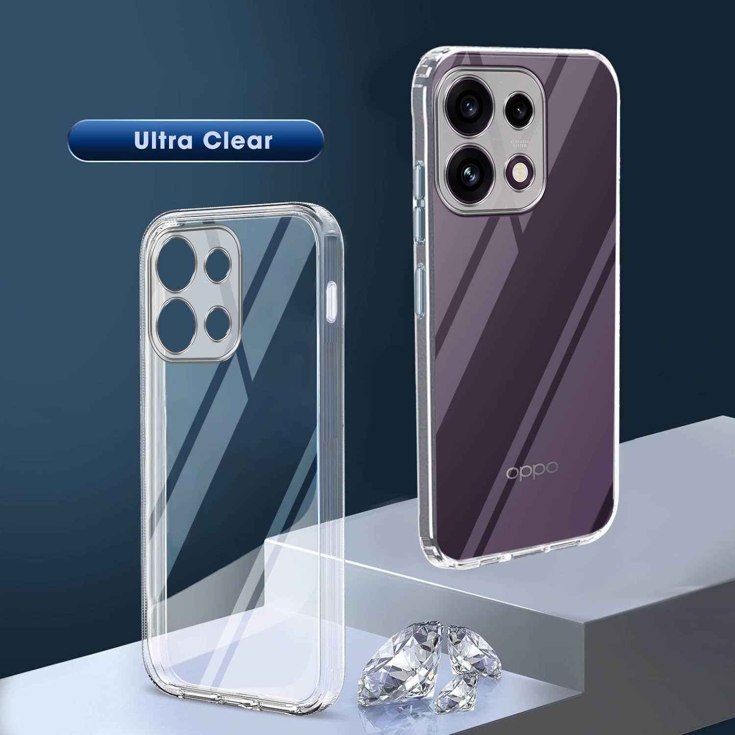 For Oppo Reno 16C 5G Back Cover Case Silicone (Clear Shockproof Case with Camera Protection | Soft and Flexible | Transparent)