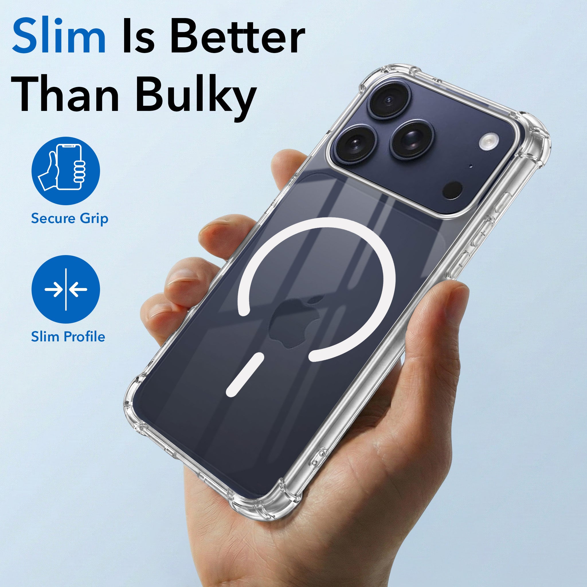 For Apple iPhone 17 Pro Back Cover Shockproof Crystal-Clear (Magsafe Wireless Support | Drop & Camera Protection | Hard Polycarbonate)