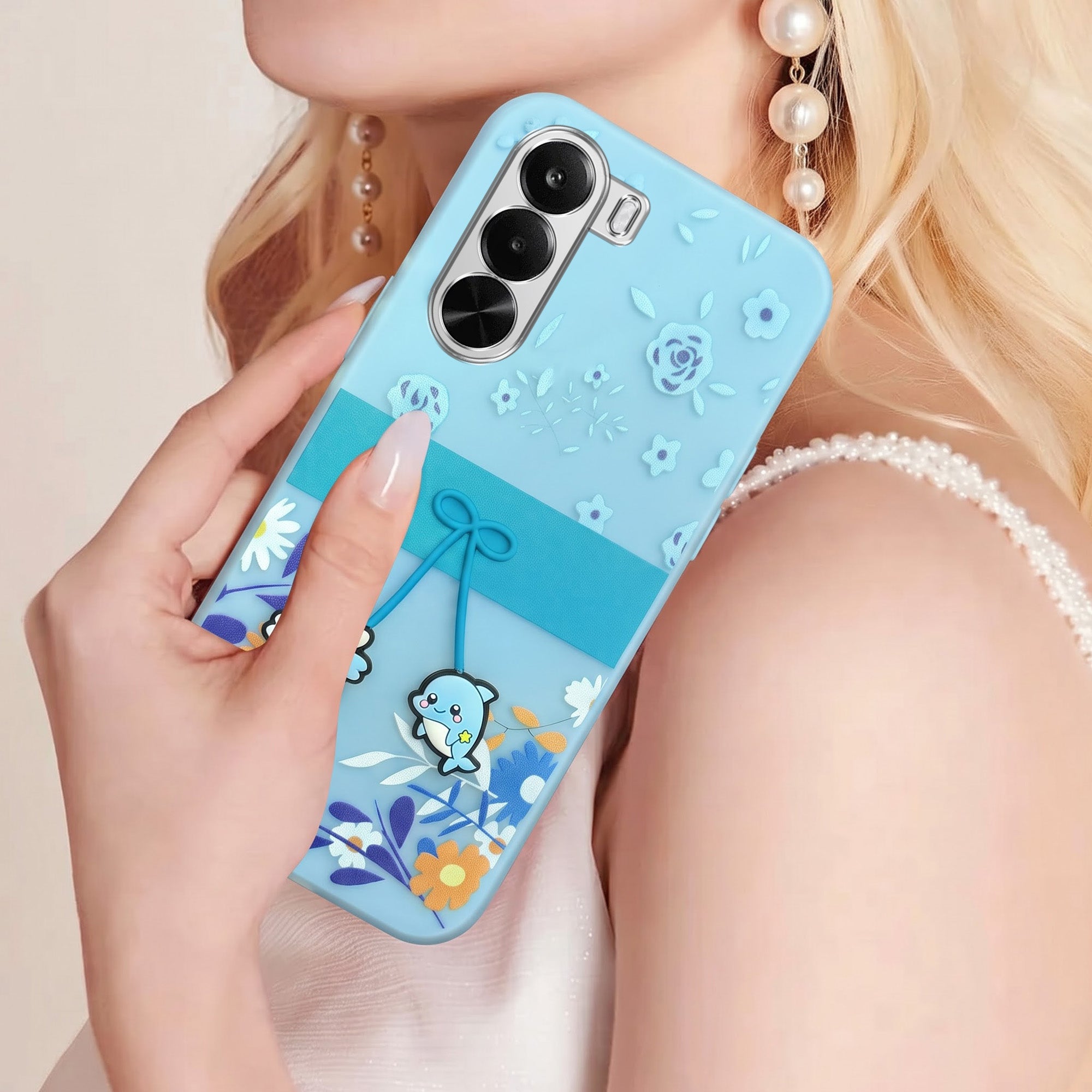 For Realme P4x Back Cover Case (3D Cute Cartoons | Hard Back Side Soft | Matte Premium Finish | HD Printing)