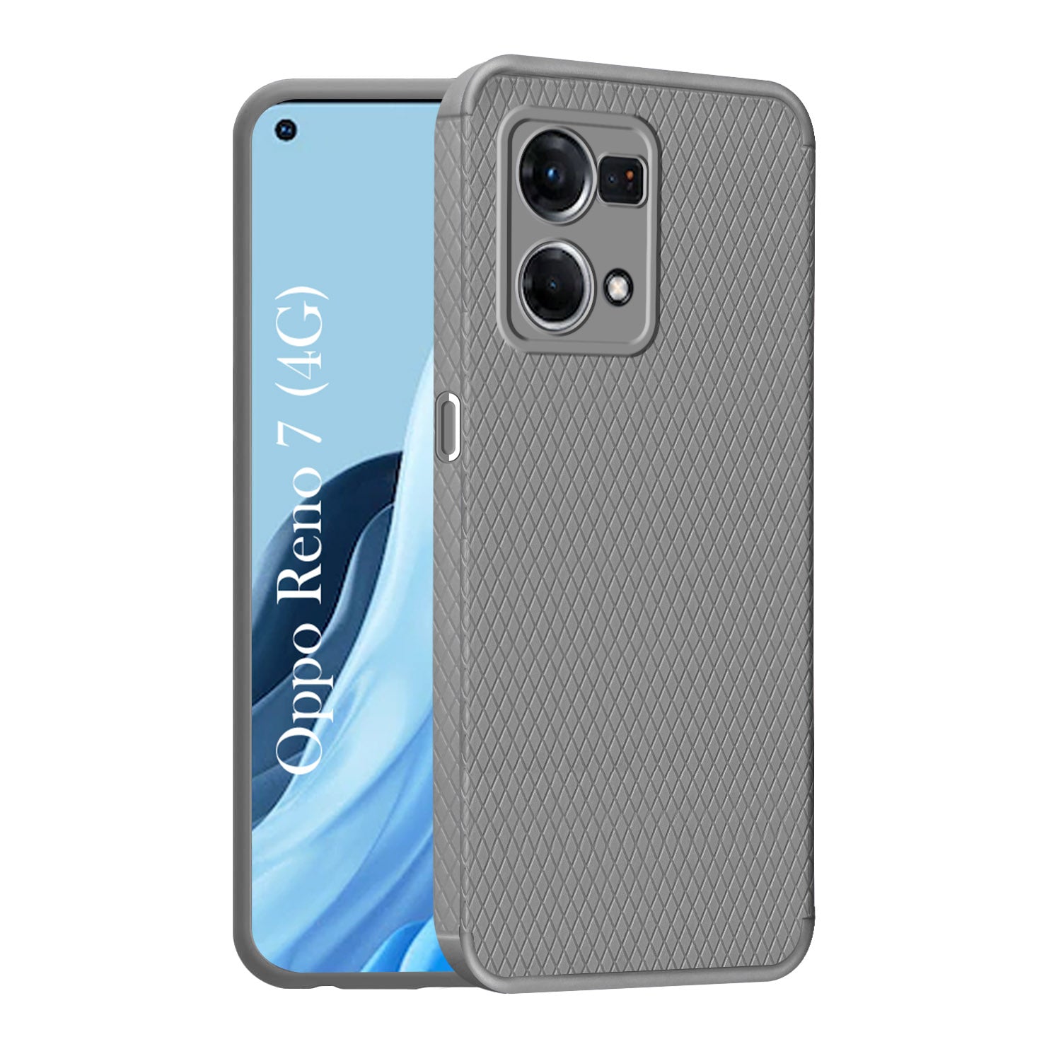 For Oppo Reno7 | Reno 7 4G Back Cover Case (Liquid Silicone | Side Grip | Camera Protection)