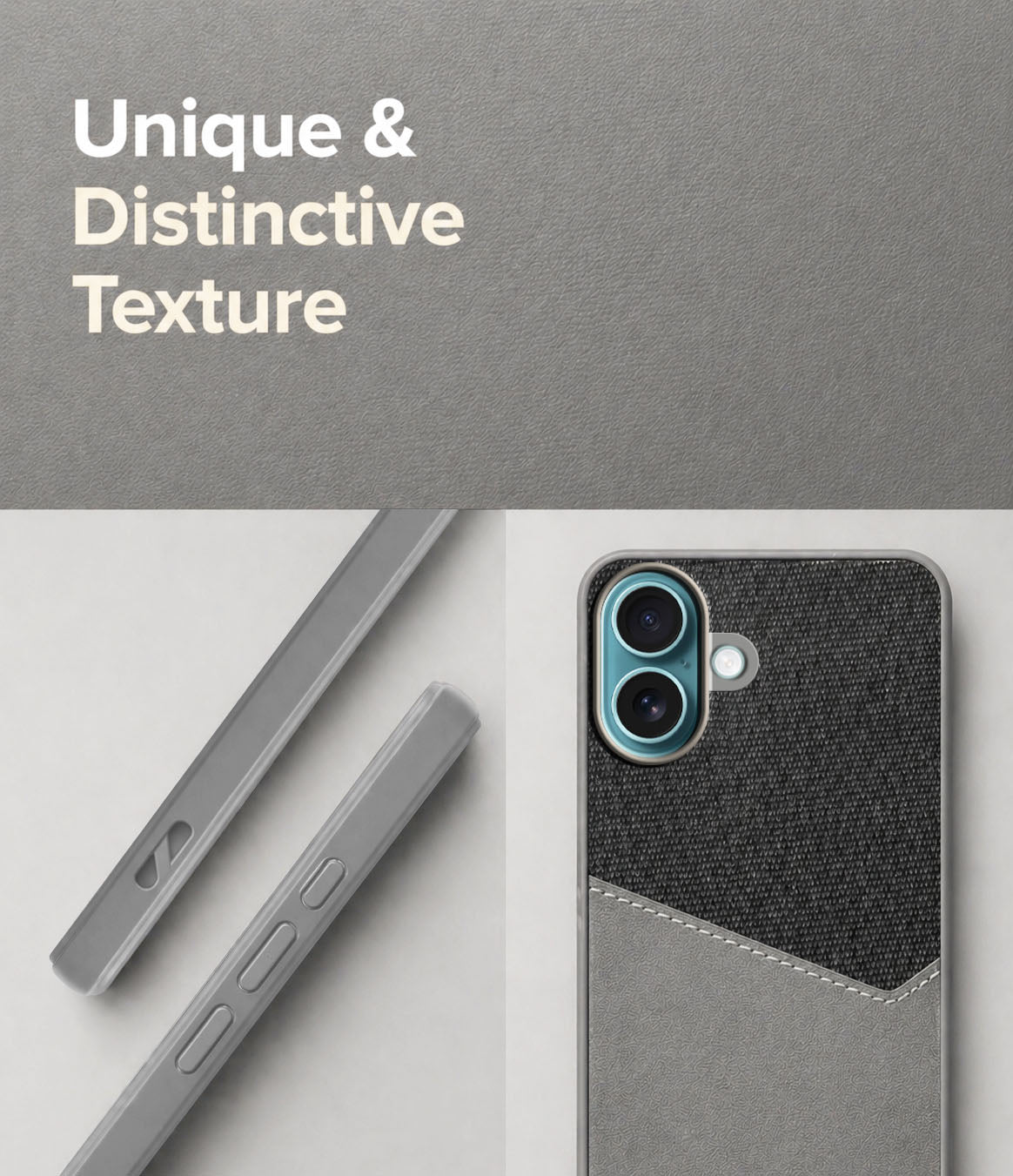 For Apple iPhone 16 Plus Back Cover Case (Dual PU Leather Stitch | Professional Minimalist | Soft and Flexible)