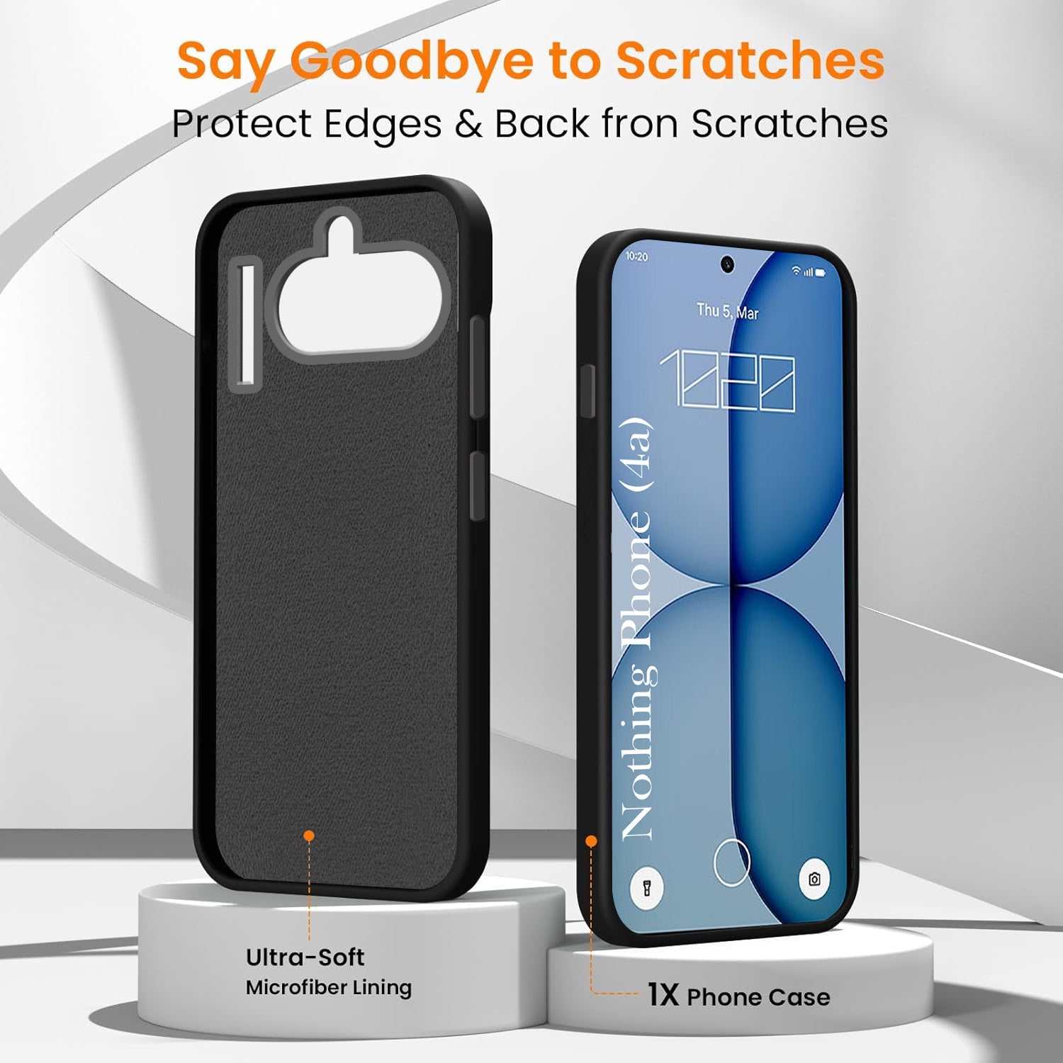 For Nothing Phone 4A 5G Back Cover Case Rubberised (Textured Grip Design | Micro-Fiber Cloth Inside | Slim and Light Weight | SoFt Touch and Feel)