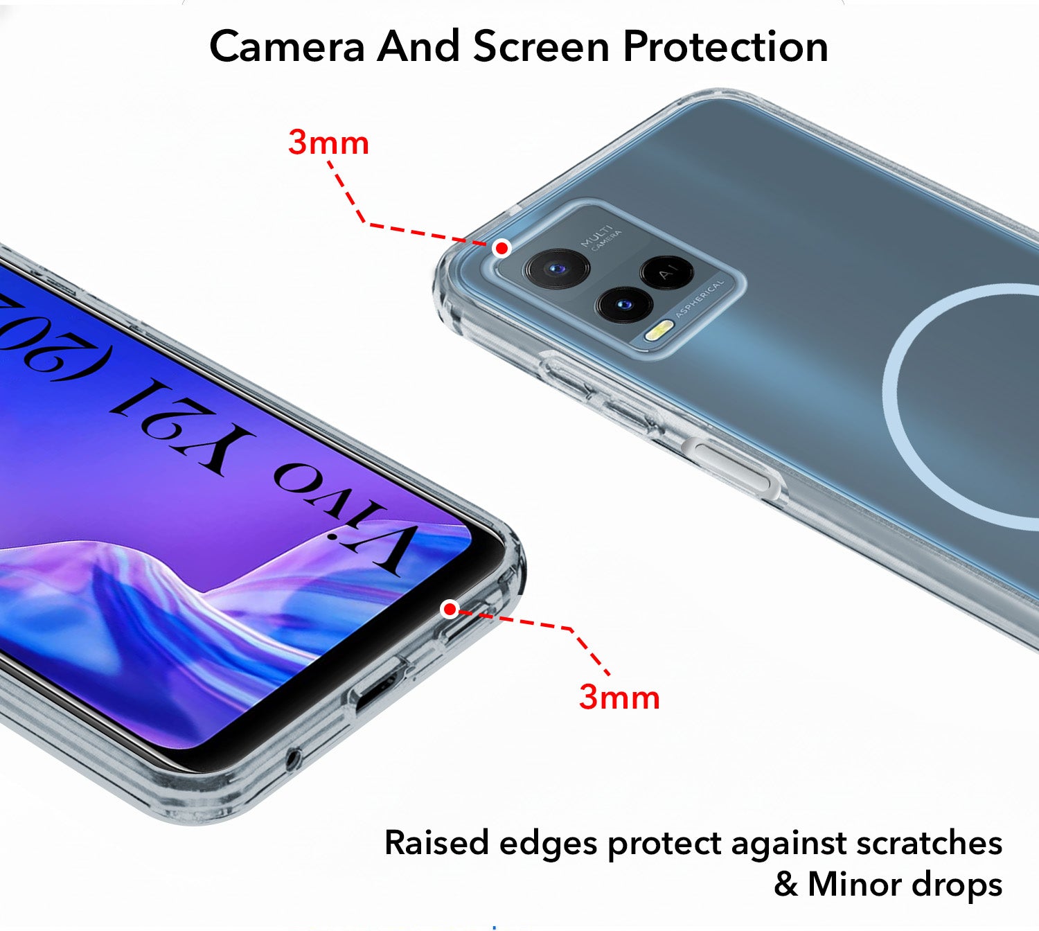 For Vivo Y21 2021 Back Cover Case Silicone (Slim Paper Thin | Camera Protection Bump | Minimalist Professional | Soft Flexible)