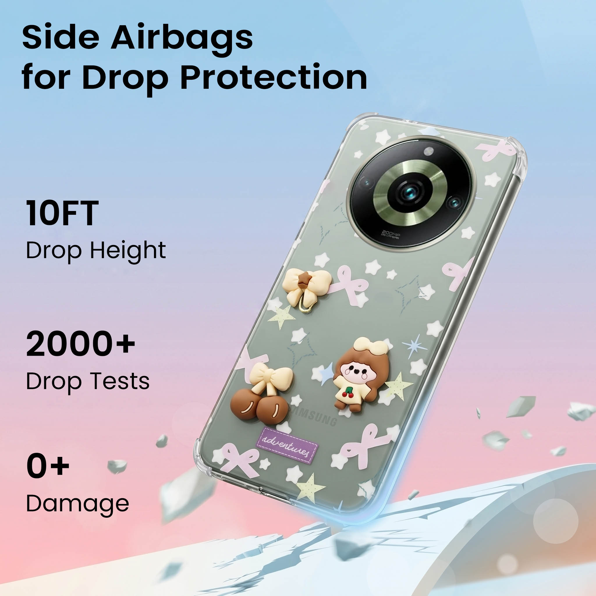 For Realme 11 Pro 5G | Realme 11 Pro Plus 5G Back Cover Case (3D Cute Cartoons | Hard Back Side Soft | Matte Premium Finish | HD Printing)