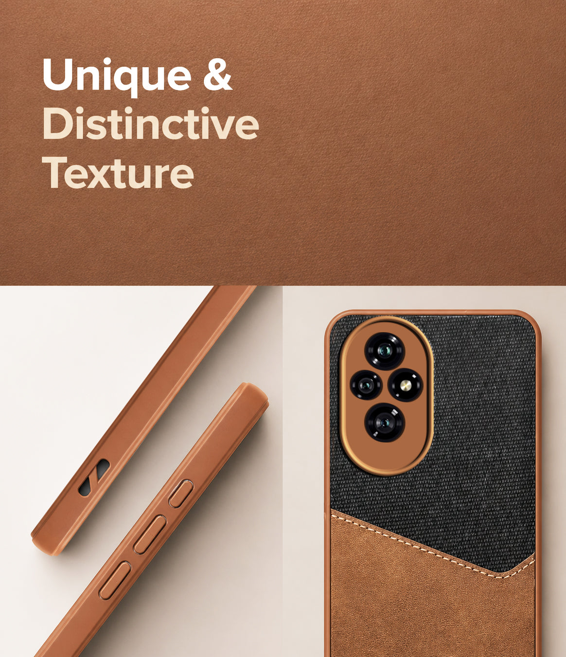 For Honor 200 5G Back Cover Case (Dual PU Leather Stitch | Professional Minimalist | Soft and Flexible)