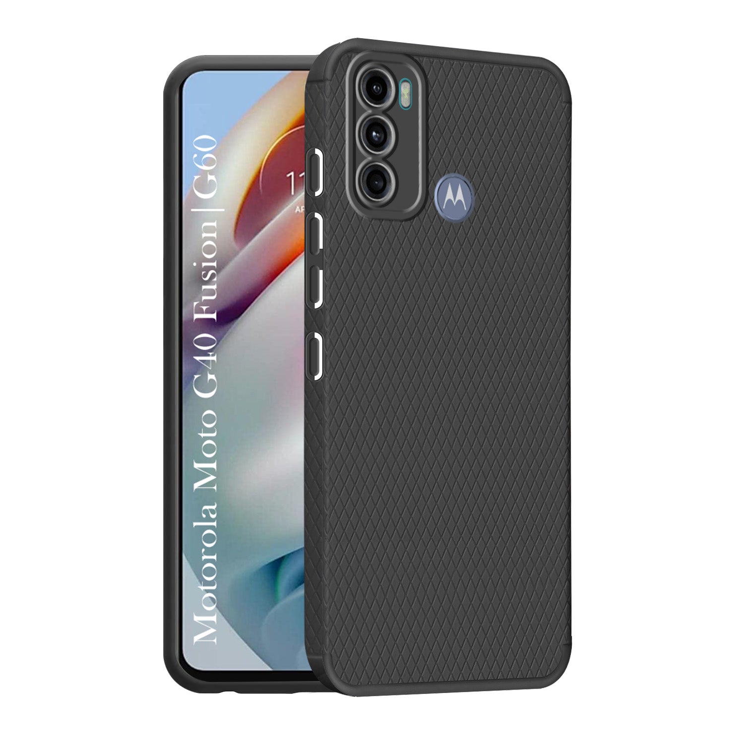 For Motorola Moto G40 Fusion | G60 Back Cover Case (Liquid Silicone | Side Grip | Camera Protection)