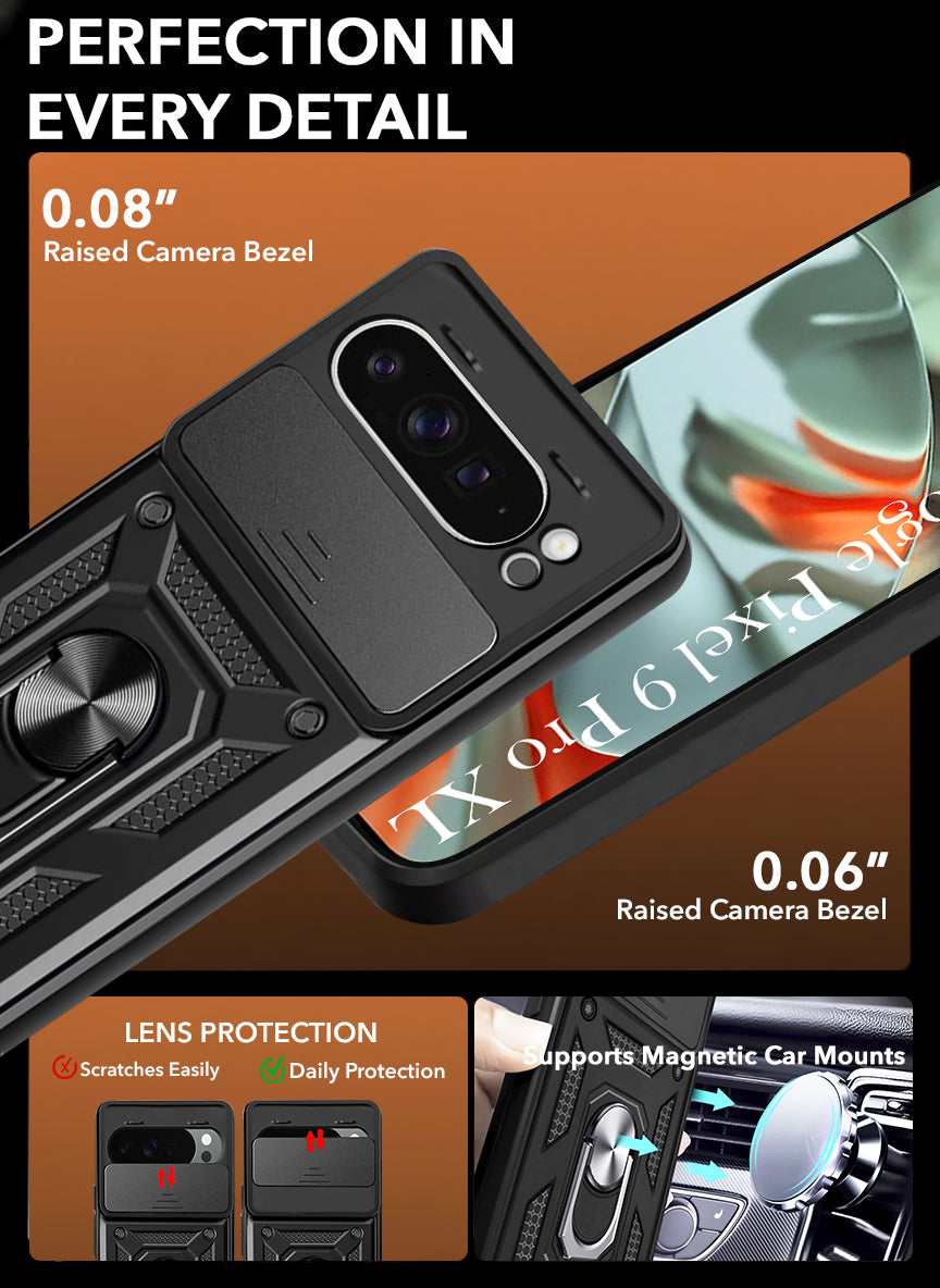 For Google Pixel 9 Pro XL Back Cover Case (Hybrid Dual Armor Polycarbonate)