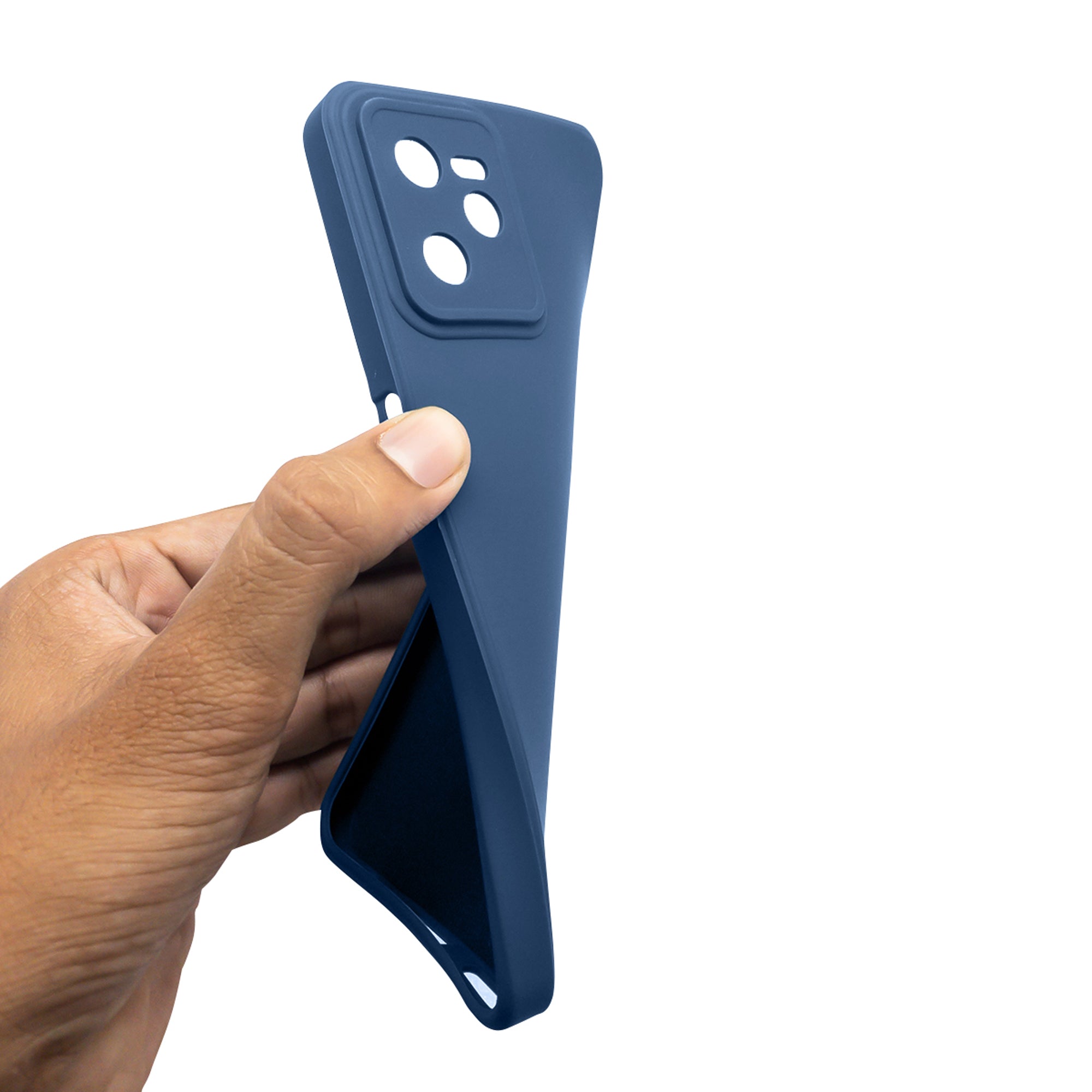 For Realme 16 Back Cover Case (Matte Finish Silicone with Inside Fiber cloth)