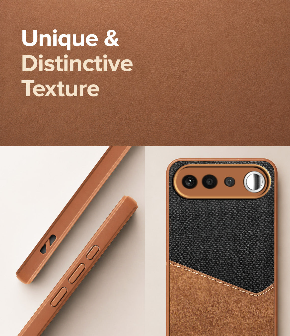 For Realme 16 Back Cover Case (Dual PU Leather Stitch | Professional Minimalist | Soft and Flexible)