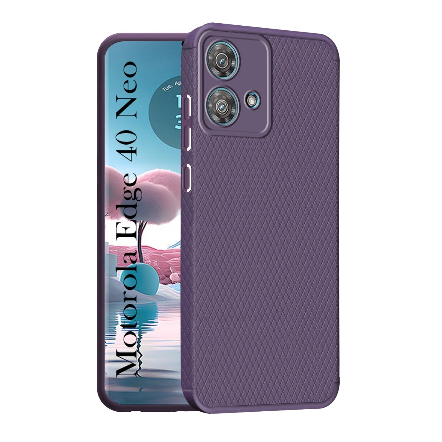 For Motorola Moto Edge 40 Neo Back Cover Case (Liquid Silicone | Side Grip | Camera Protection)