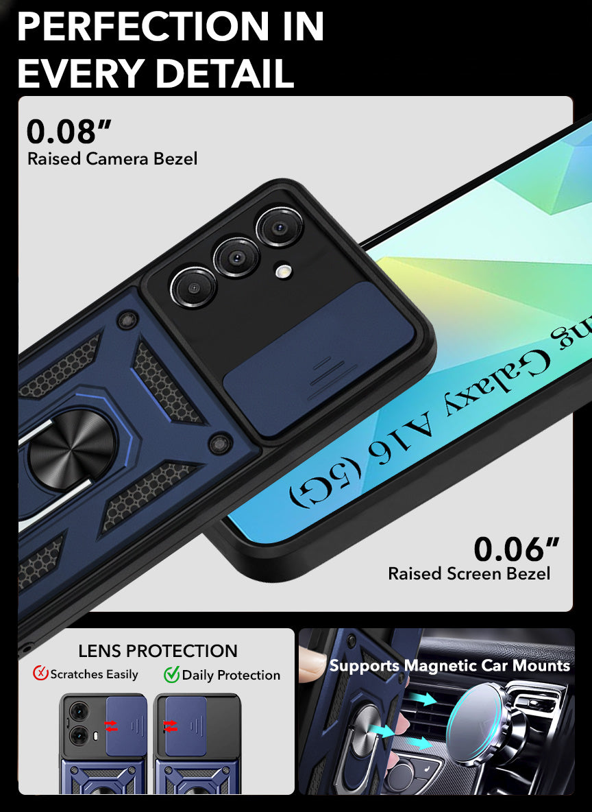For Samsung Galaxy A16 5G Back Cover Case (Hybrid Dual Armor Polycarbonate)